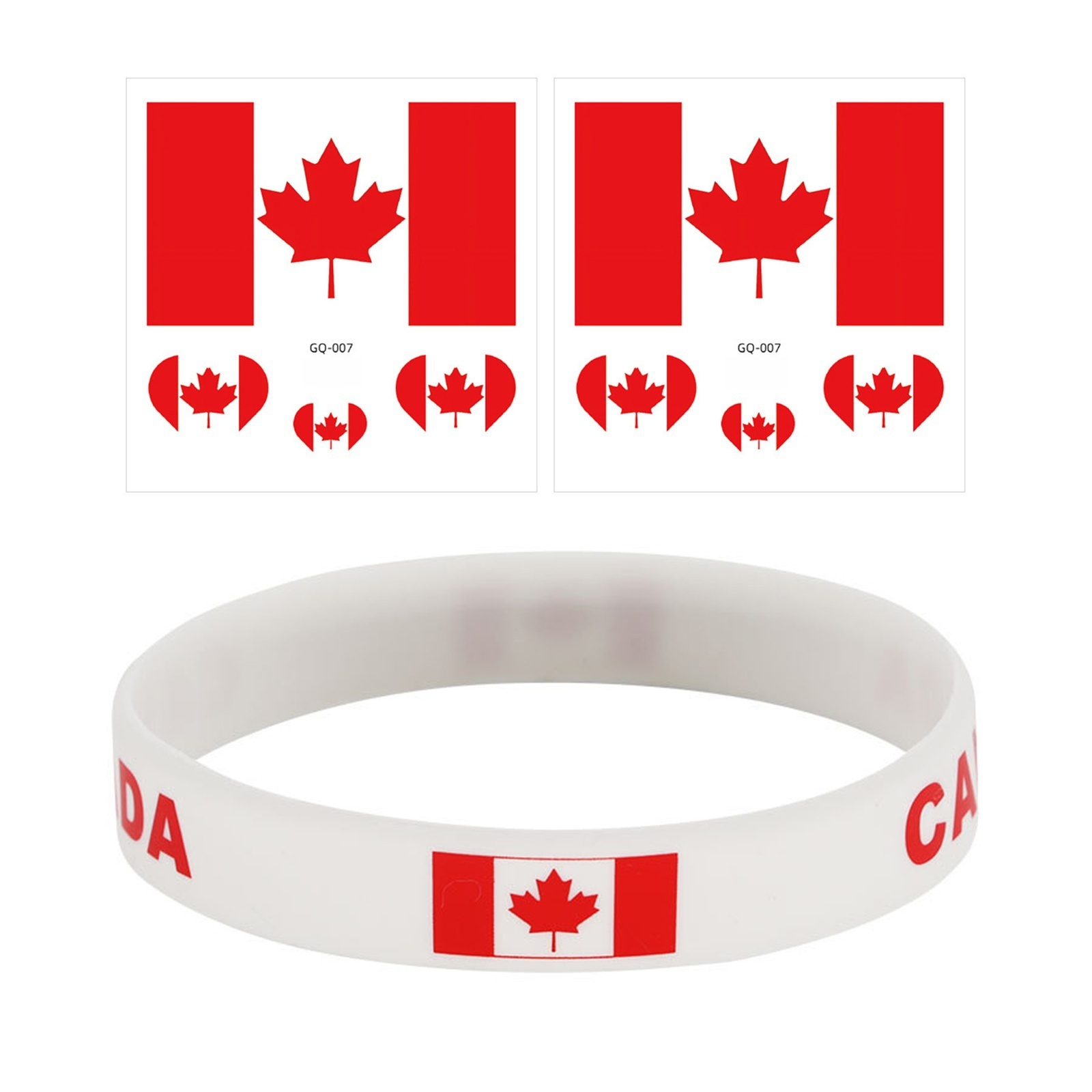 Sports Fan Cheering Accessories Kit Silicone Support Bracelet and Flag Stickers - 第 18/25 張圖片