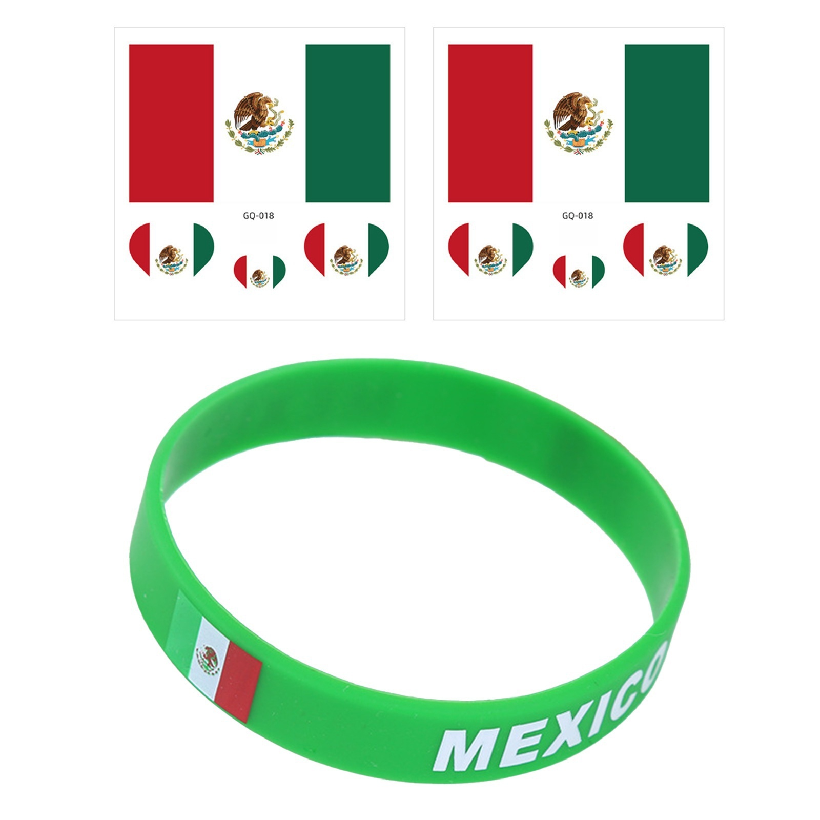 Sports Fan Cheering Accessories Kit Silicone Support Bracelet and Flag Stickers - 第 20/25 張圖片