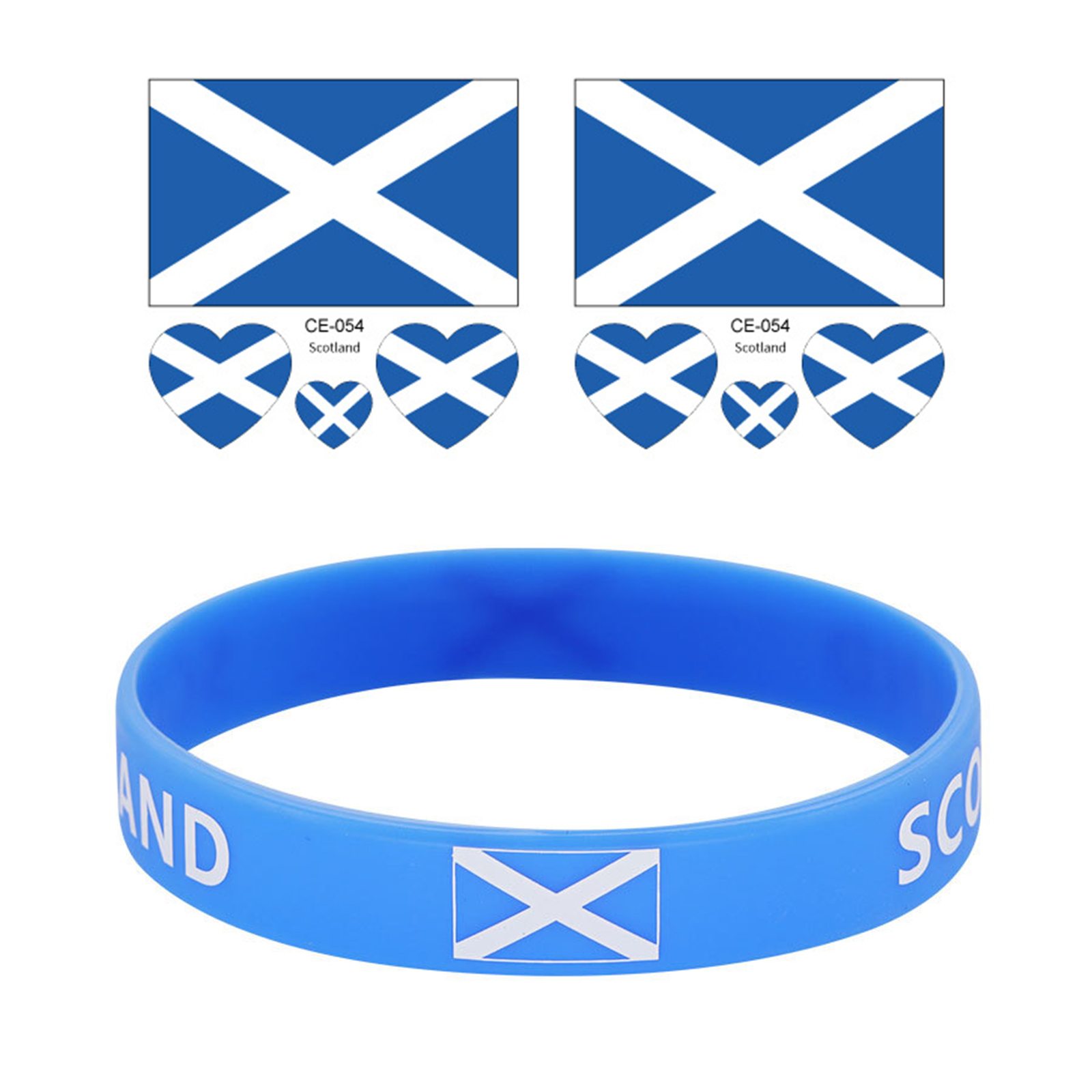 Sports Fan Cheering Accessories Kit Silicone Support Bracelet and Flag Stickers - 第 22/25 張圖片
