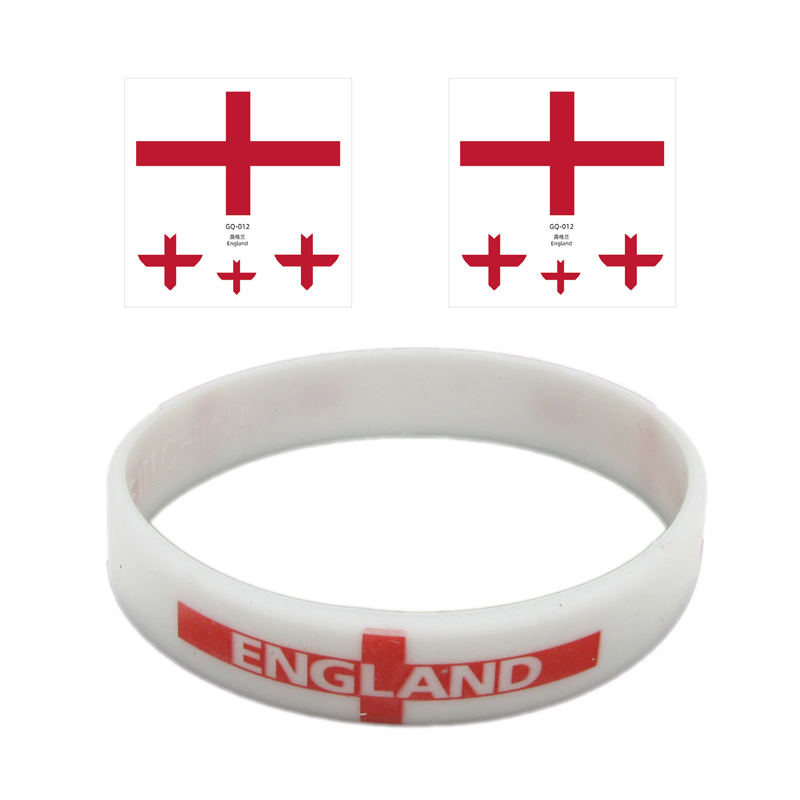 Sports Fan Cheering Accessories Kit Silicone Support Bracelet and Flag Stickers - 第 23/25 張圖片