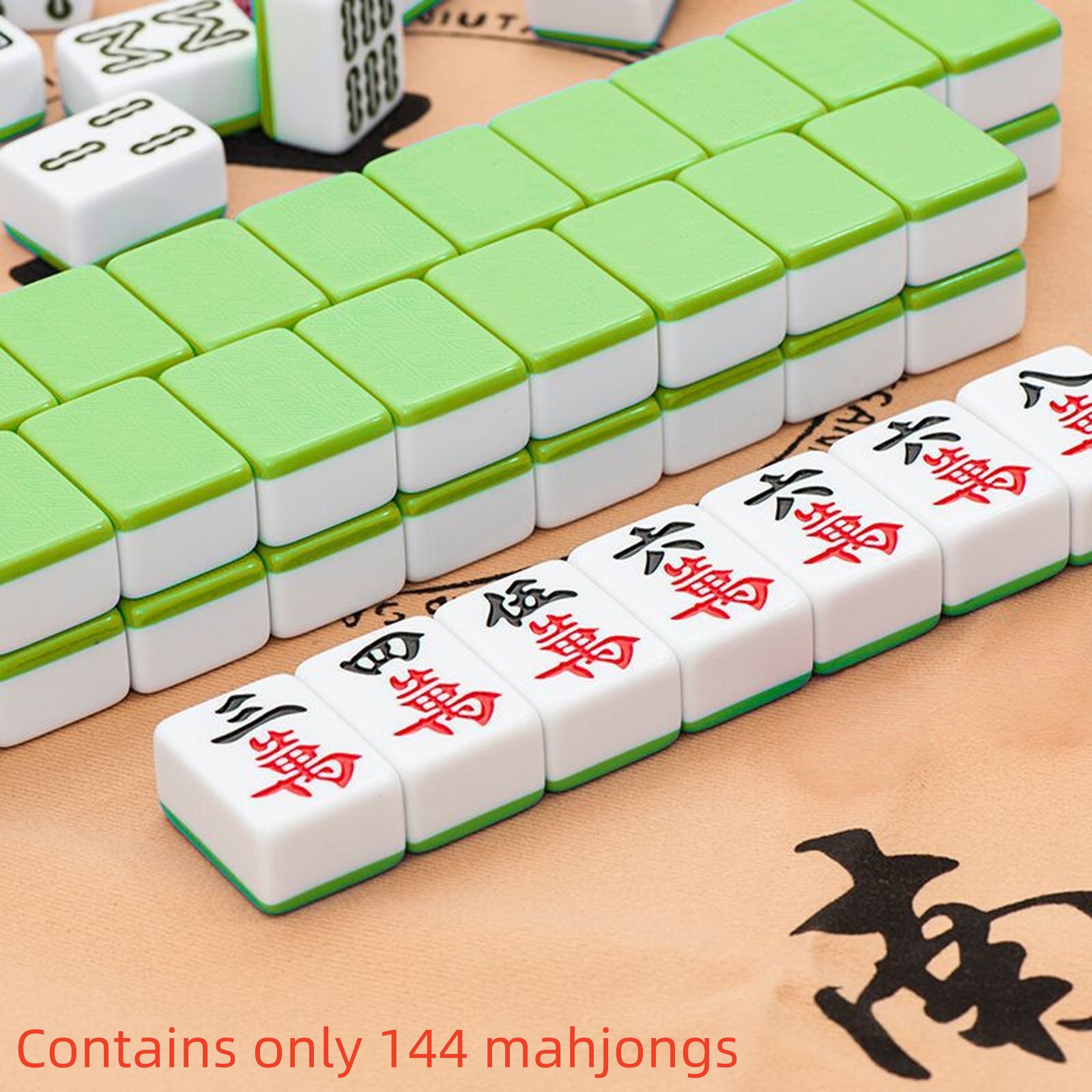 144Pcs Guangdong Mahjong Klar Gravur Glattes Gefühl Spaß Für Versammlungen - Bild 14 von 20