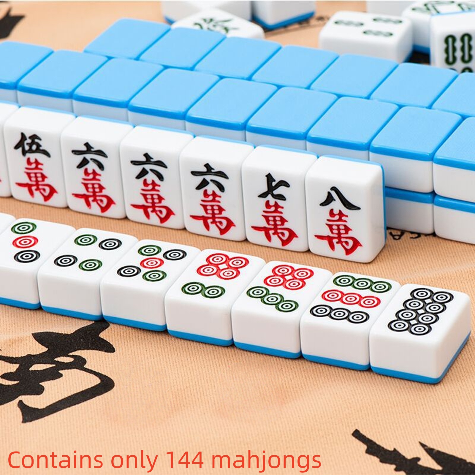 144Pcs Guangdong Mahjong Klar Gravur Glattes Gefühl Spaß Für Versammlungen - Bild 15 von 20