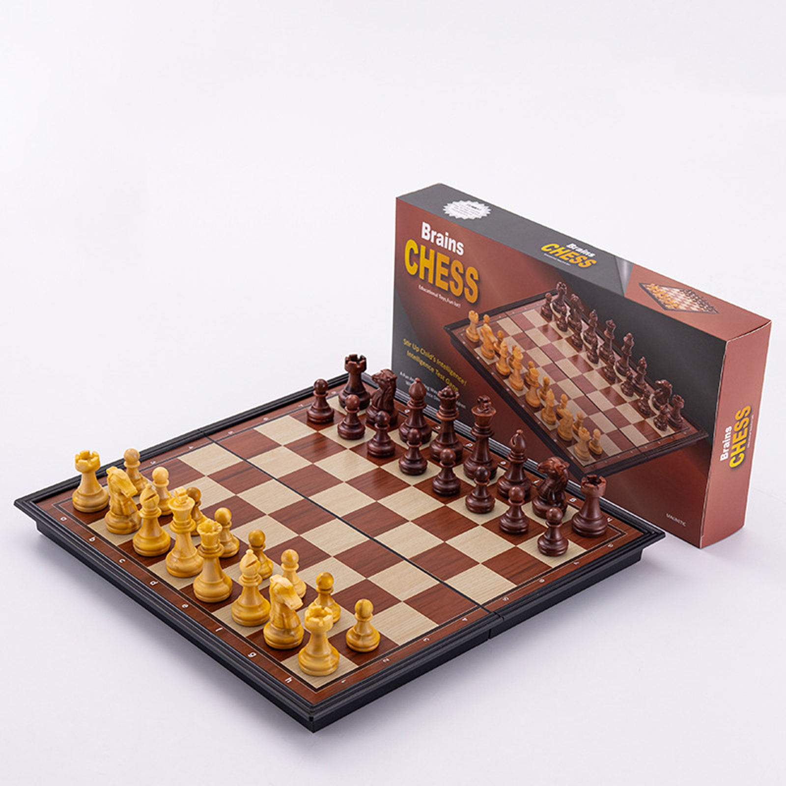 Magnetic Wooden Chess Set Foldable Travel Chess Board Great Gifts For Family - Picture 9 of 10