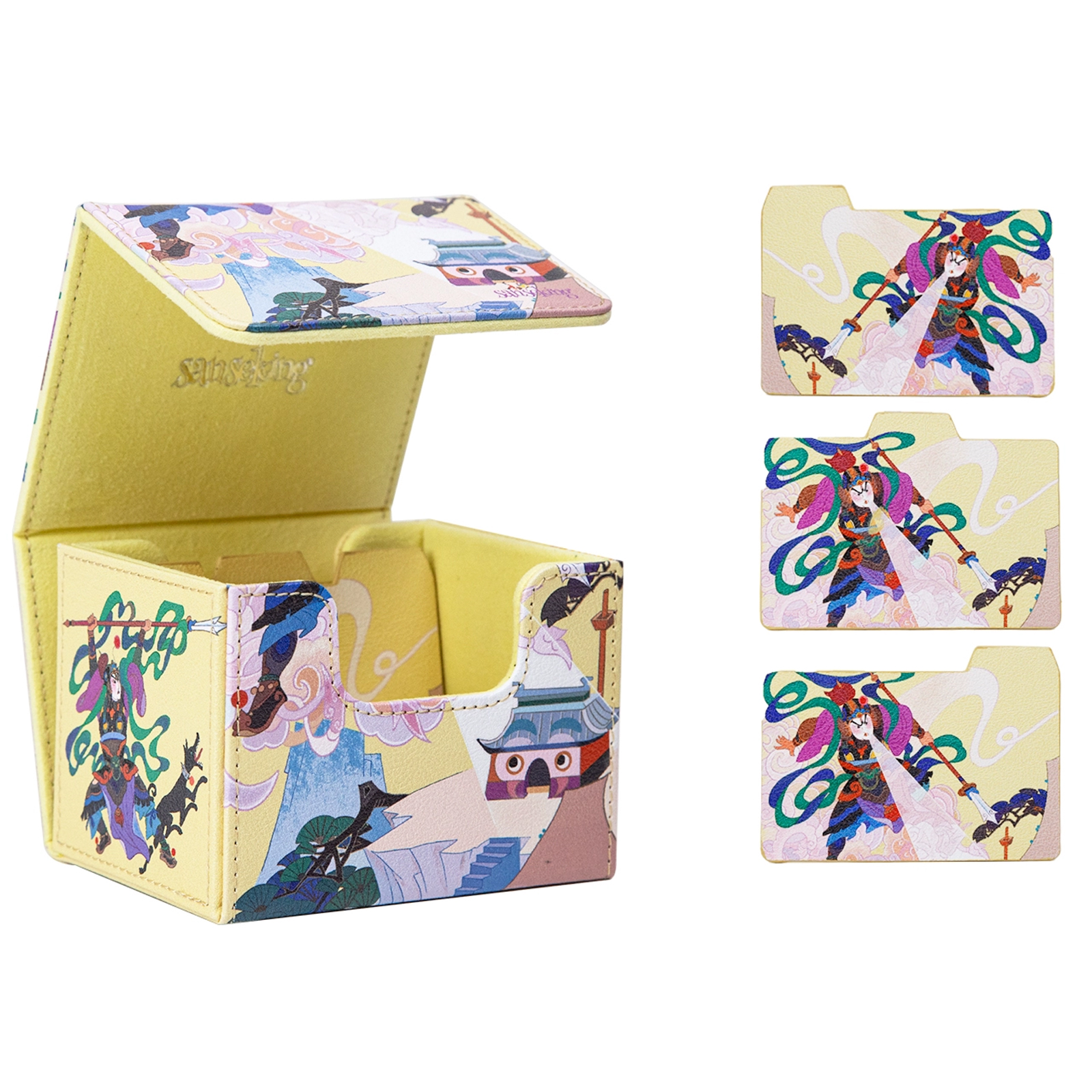 Sanseking Chinese Style Journey to the West Card Storage Box Case With Divider - Picture 14 of 15