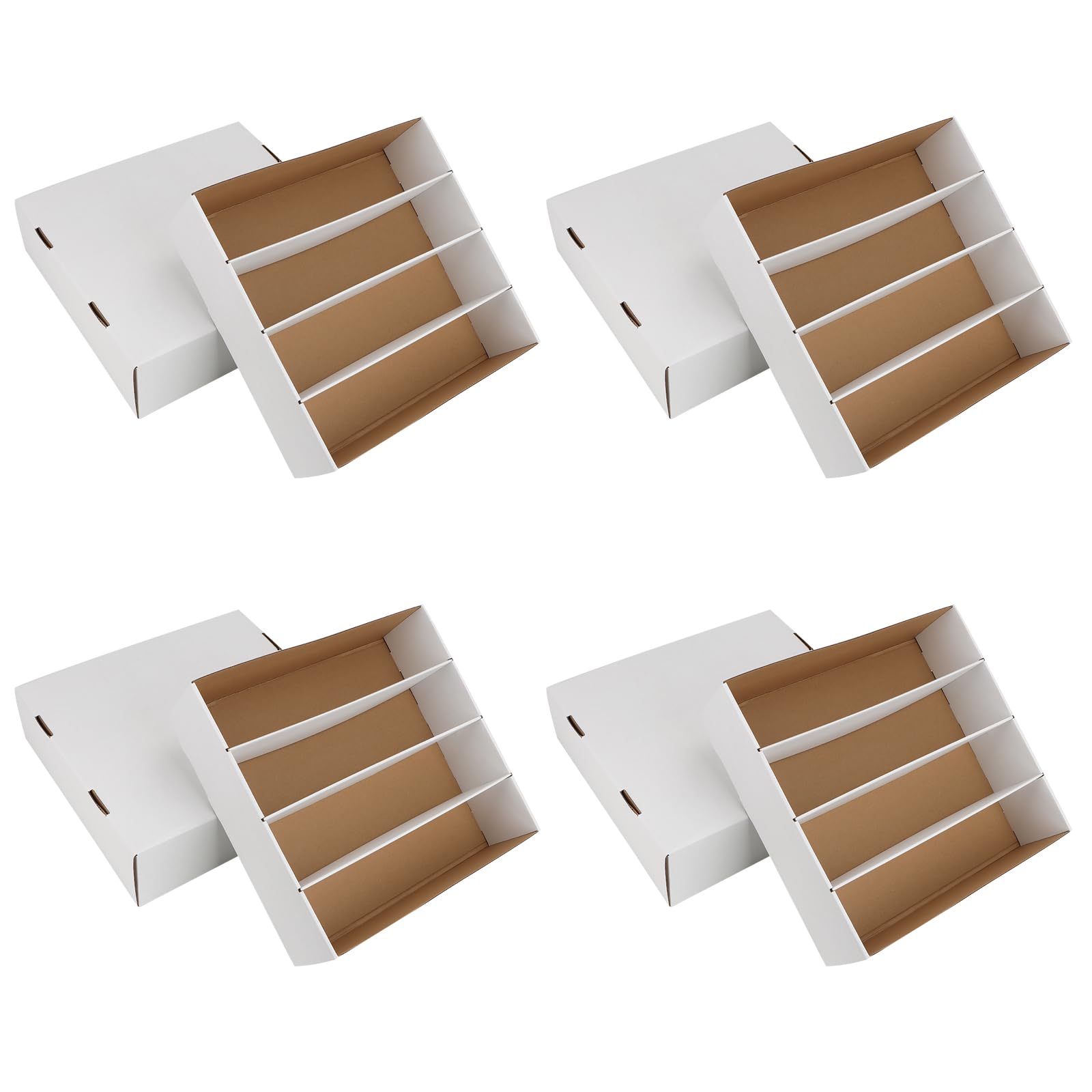 4/6 Pcs Paper-Based 4 Row Card Storage Box Large Capacity Durable 5-layer Holder - Picture 11 of 12