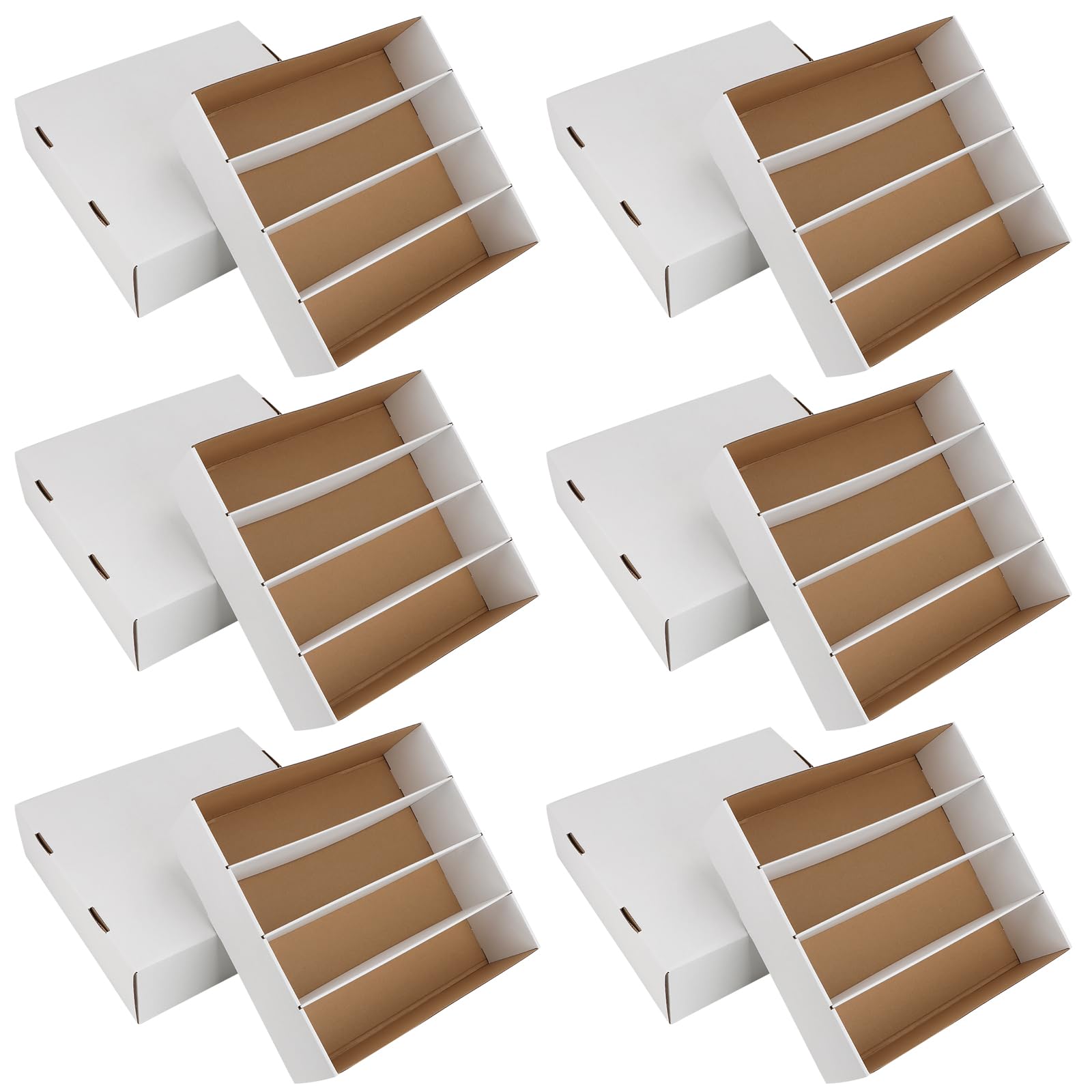 4/6 Pcs Paper-Based 4 Row Card Storage Box Large Capacity Durable 5-layer Holder - Picture 12 of 12