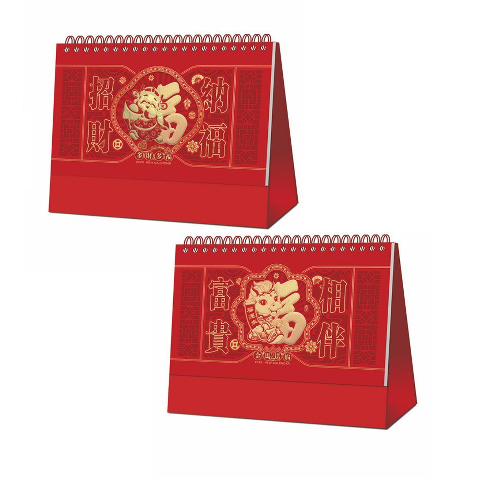 2026 Elegant Horse Desk Calendar - Feng Shui Office Gift for New Year, Christmas - Picture 9 of 9