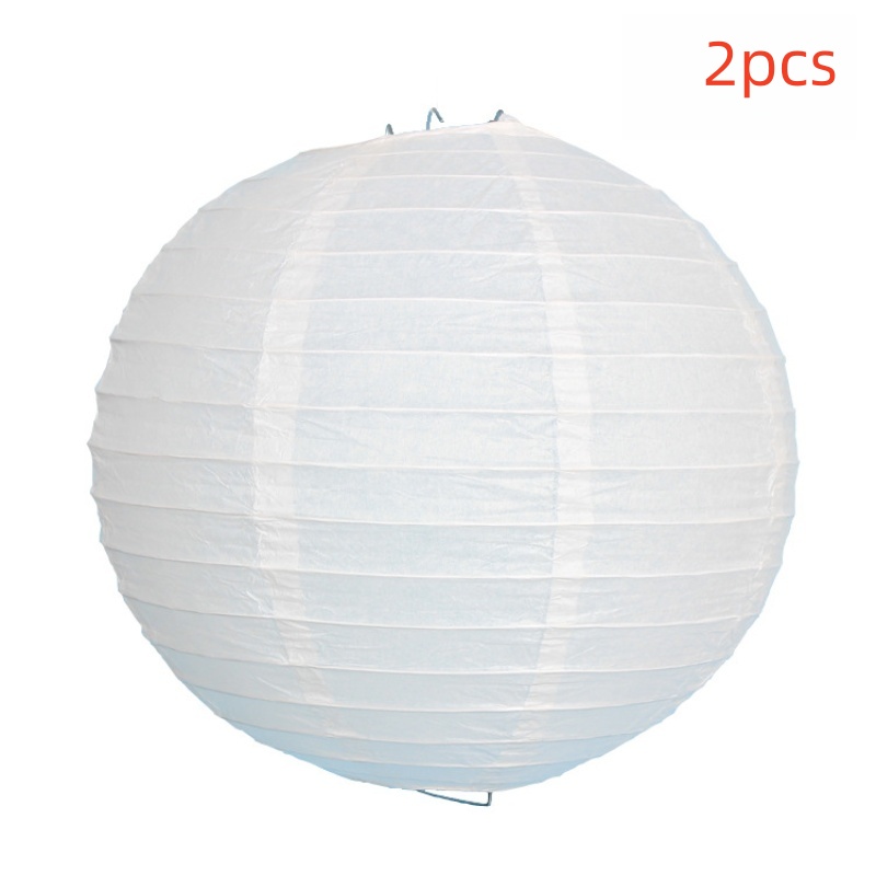 2Pcs/Set White Chinese Paper Lantern Papier Lampion Boule Wedding Hanging Decor
