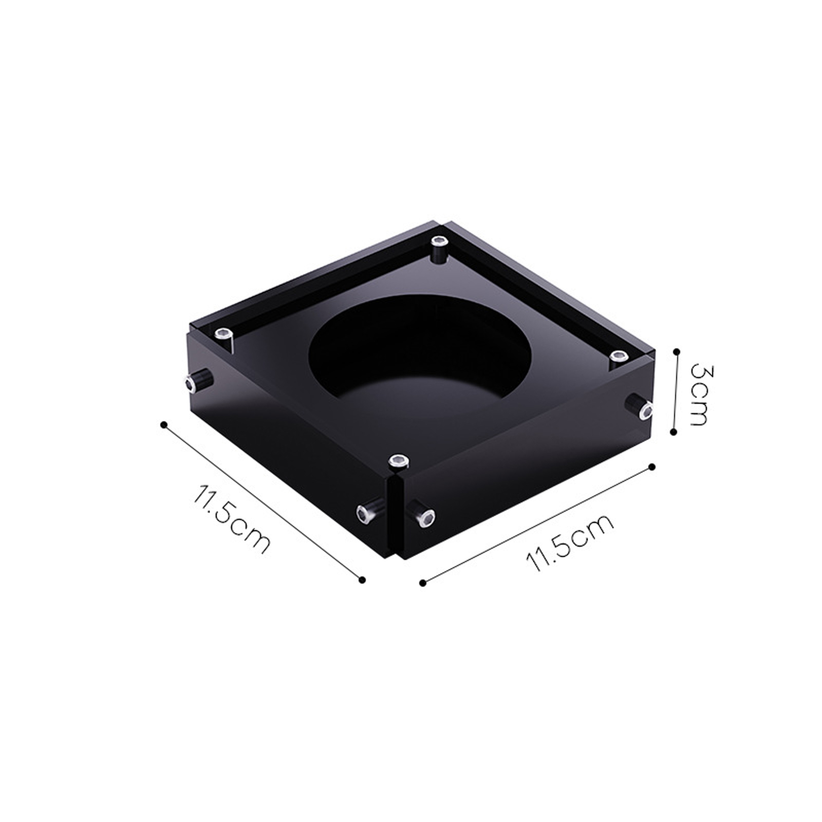 Acrylic Square Tabletop Fixed Coaster for Round-Bottomed Cup Easy To Clean - Picture 13 of 14