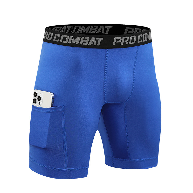 Herren Sport Basketball Tight Shorts Fünfpunkt schnelltrocknende Shorts mit Tasche - Bild 7 von 13