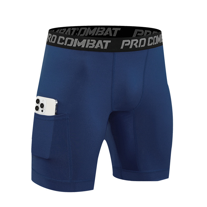 Herren Sport Basketball Tight Shorts Fünfpunkt schnelltrocknende Shorts mit Tasche - Bild 10 von 13