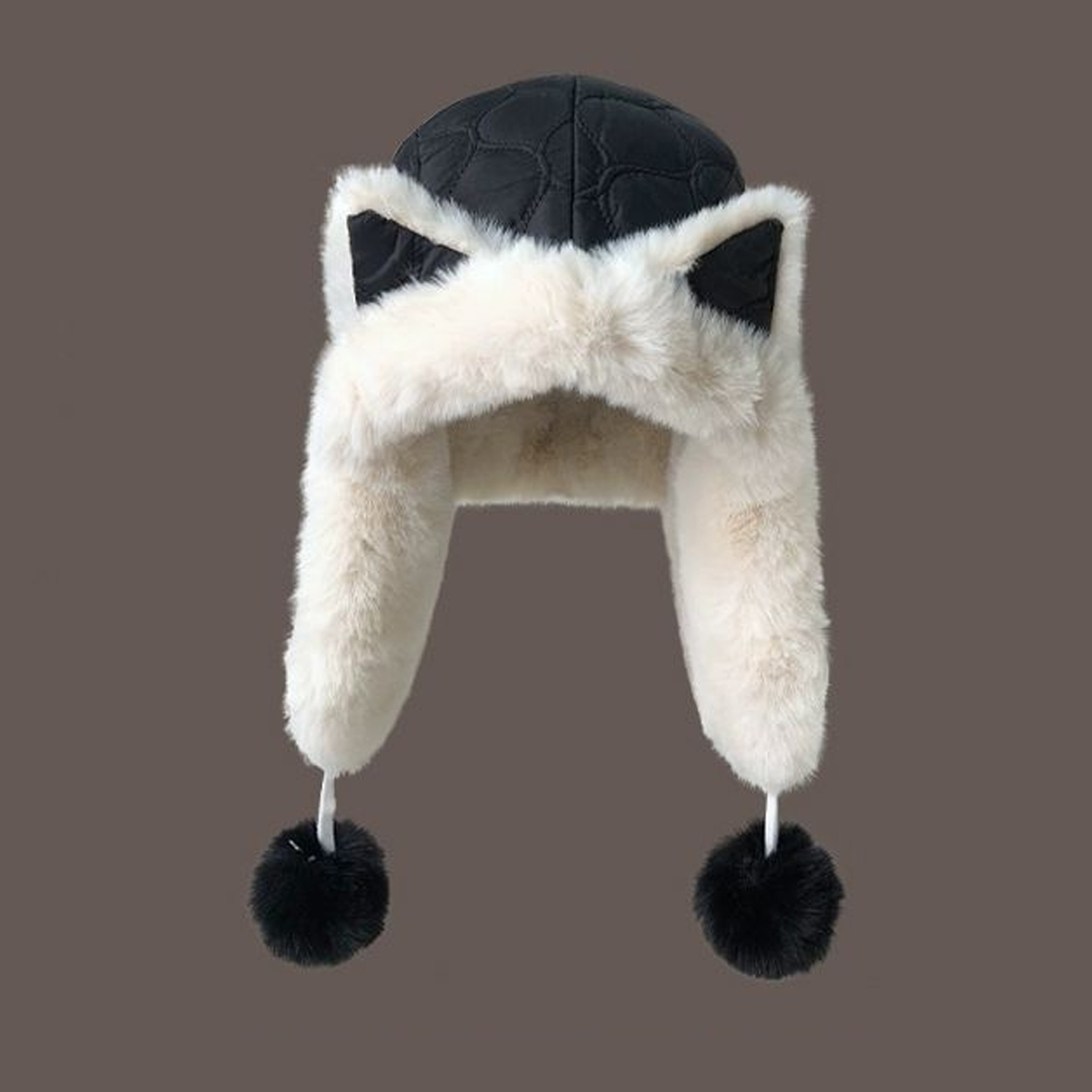 Süßer flauschiger Fuchsohren-Mütze mit Ohrenklappen für Frauen Wintermütze - Bild 9 von 12