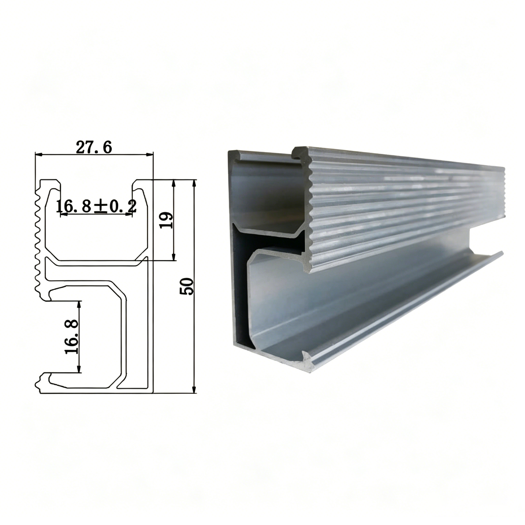Mounting Rail Module Bracket Mounting Guide Rail Panel Photovoltaic Bracket