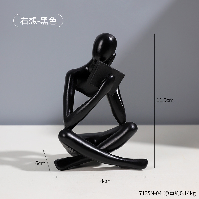 Abstract Figure Statue Household Bookshelf Decor Office Desk - Picture 14 of 14