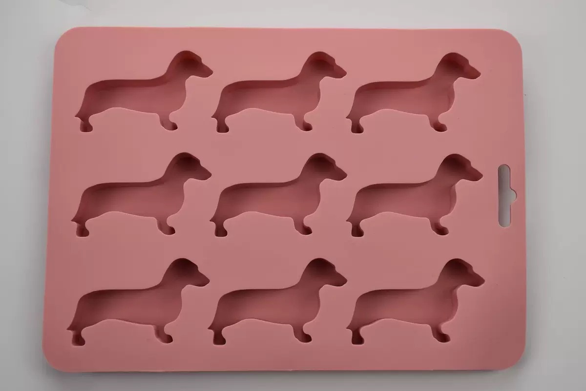 2 Pcs cute silicone chocolate mold Puppy Candy Molds Non-stick Silicone