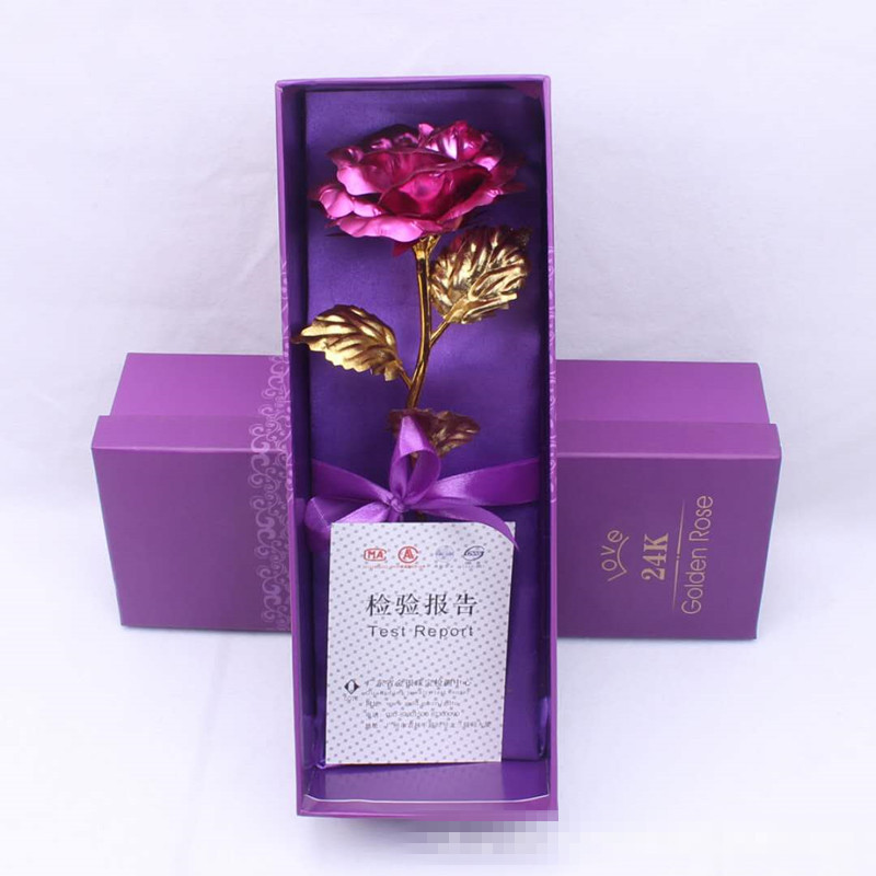 Mejor Regalo Para Novia Rosa De Oro Decoración Boda Flor Navidad San Valentín - Imagen 12 de 12