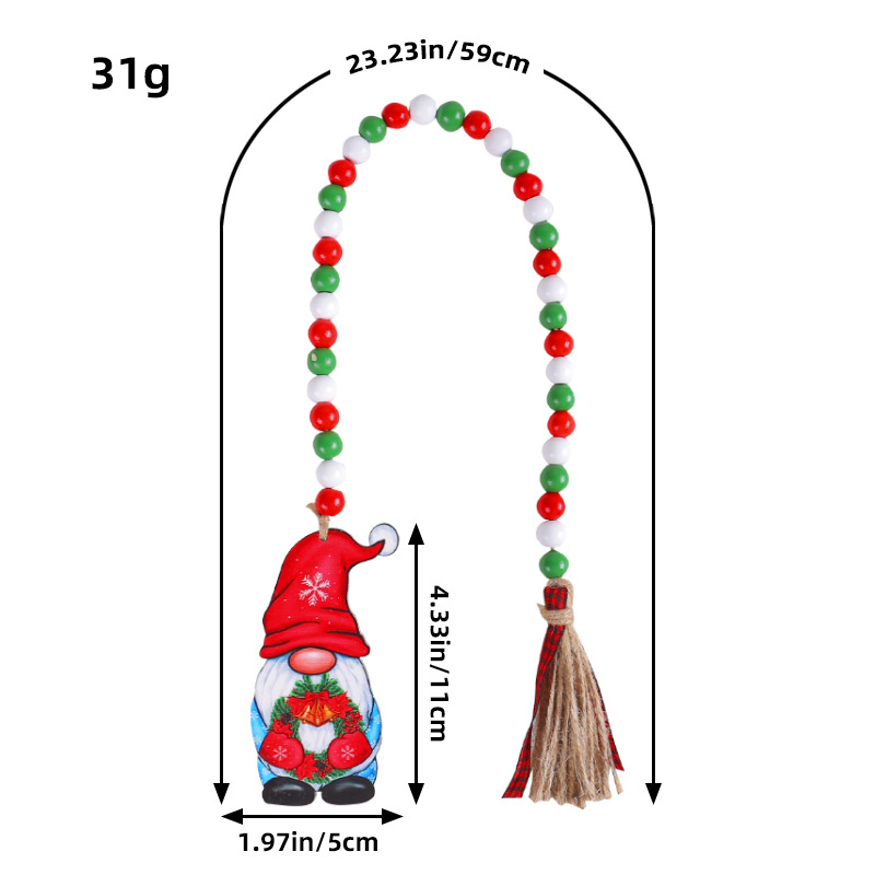Beaded Garland With Tassel Xmas Hanging Ornament Christmas Decorate - Picture 13 of 15