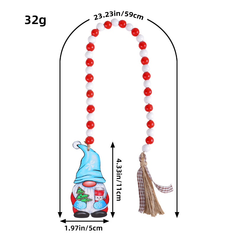 Beaded Garland With Tassel Xmas Hanging Ornament Christmas Decorate - Picture 14 of 15