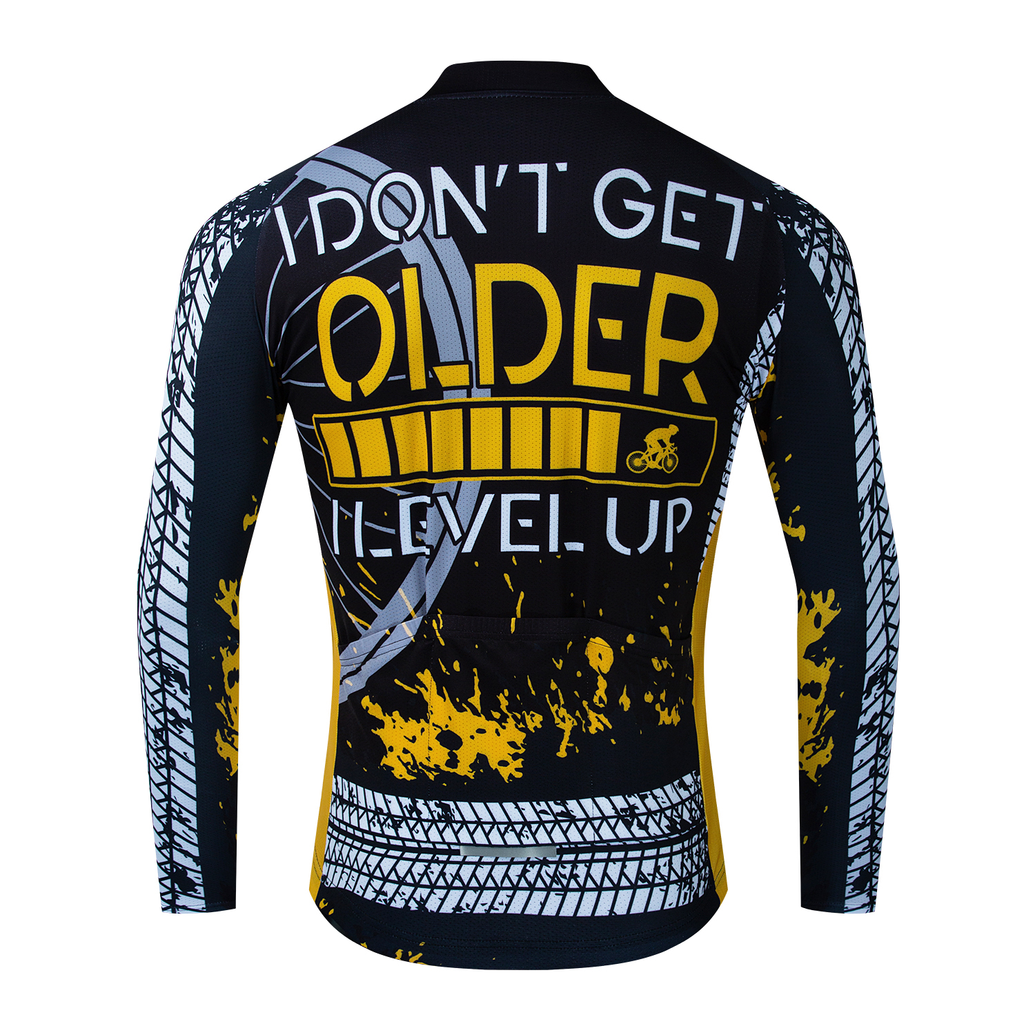 thumbnail image 2 of Miloto Men’s Long Sleeve Reflective Cycling Jersey – Breathable, Quick Dry, Full Zip – Multi-Color Racing Top 2 of 3