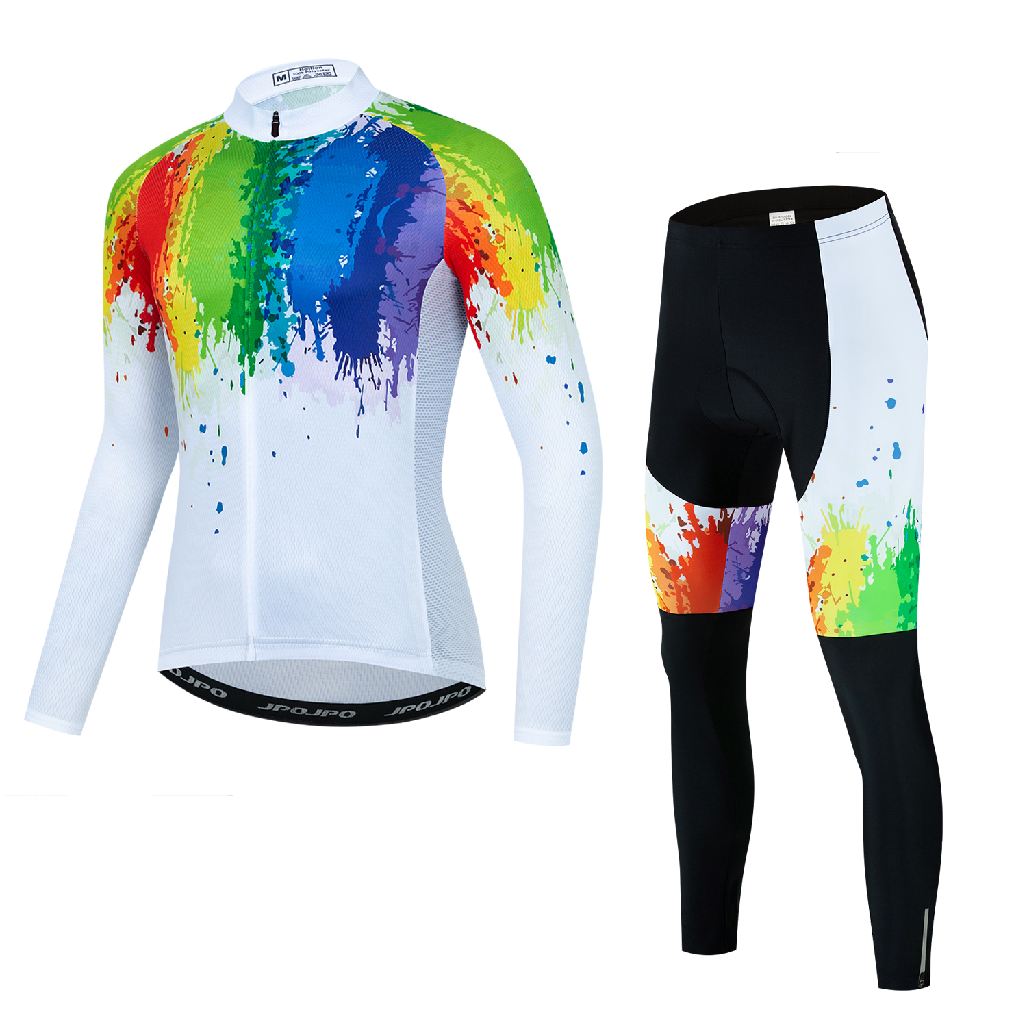 Men Cycling Jersey Long Sleeve Set Bike Pant Jacket Clothing Bicycle Shirt Tops - Picture 21 of 26