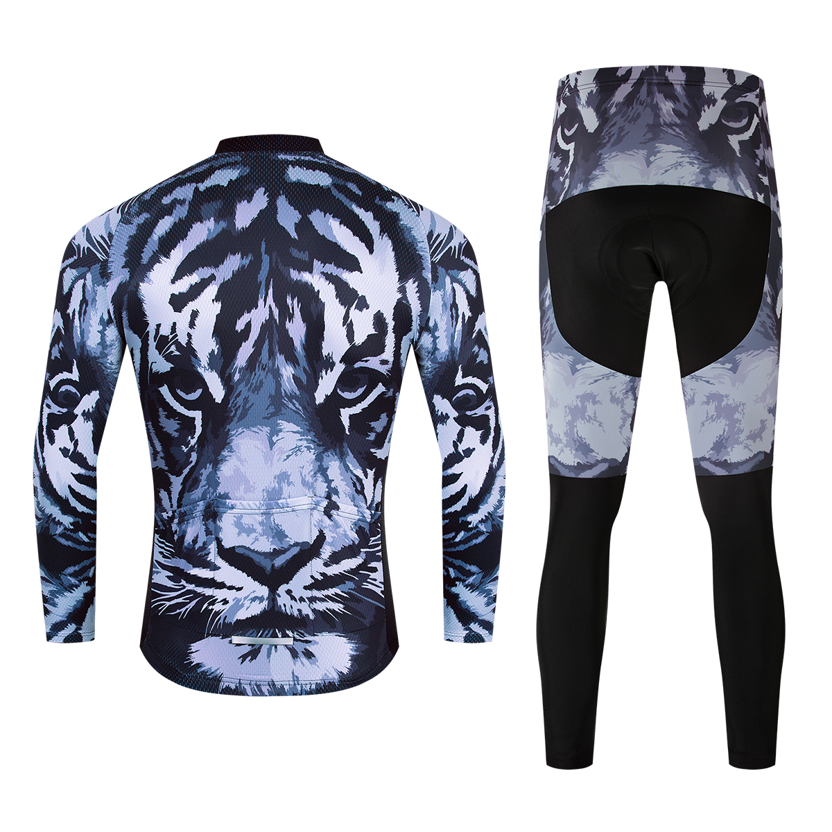 Men Cycling Jersey Long Sleeve Set Bike Pant Jacket Clothing Bicycle Shirt Tops - Picture 18 of 26