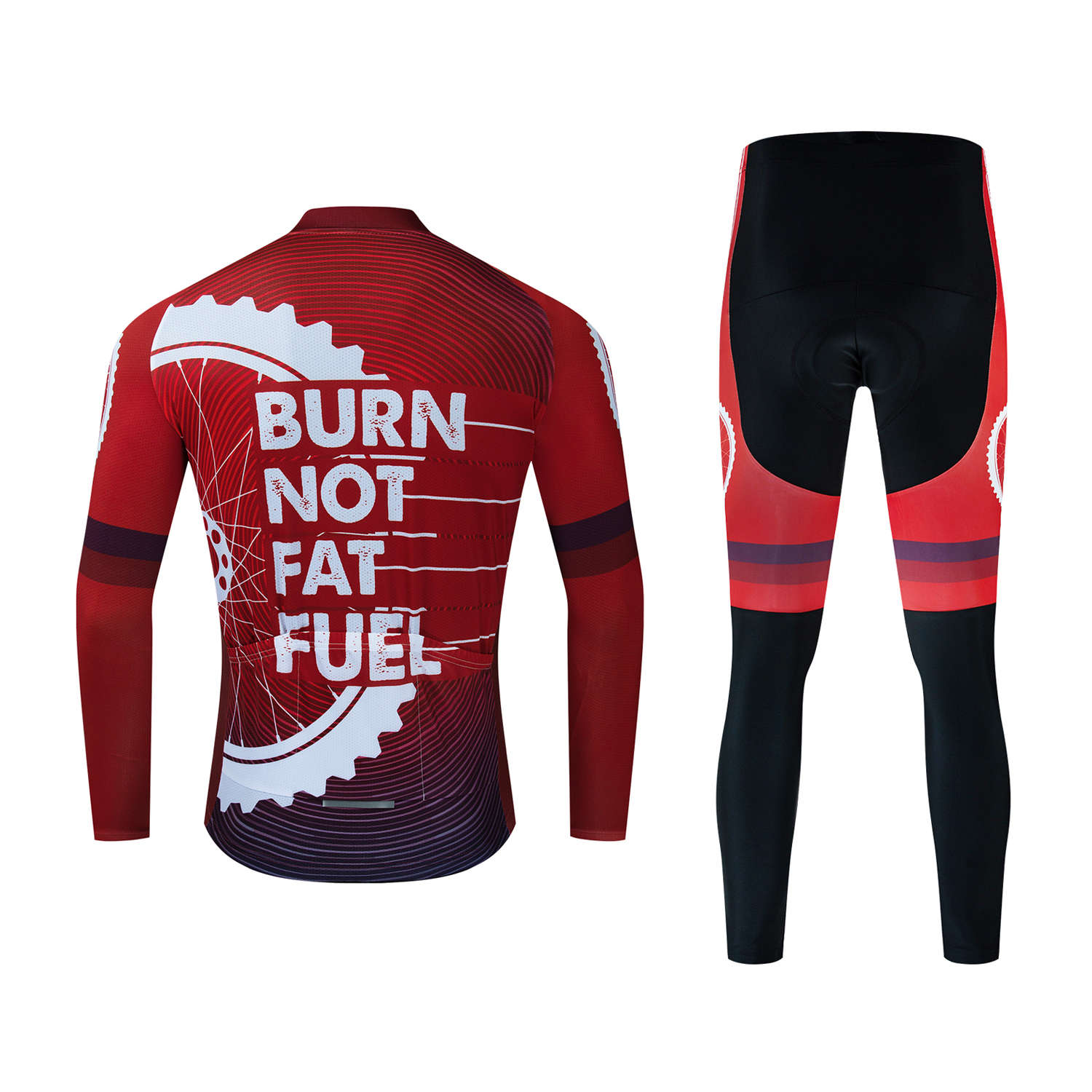 Men Cycling Jersey Long Sleeve Set Bike Pant Jacket Clothing Bicycle Shirt Tops - Picture 24 of 26