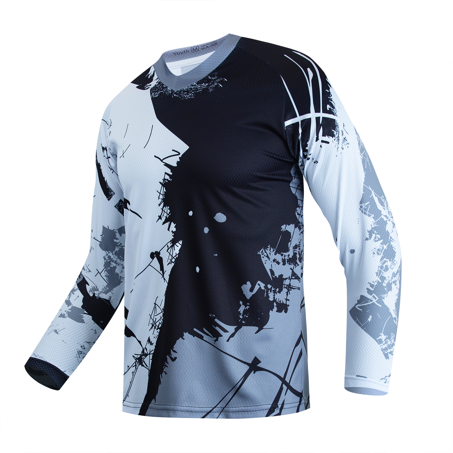 Youth Bike Shirt Cycling Jersey Girl Boy Long Sleeve Child Bicycle Downhill Tops - Picture 13 of 24