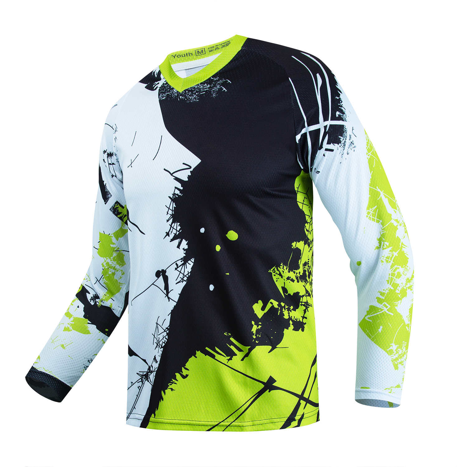 Youth Bike Shirt Cycling Jersey Girl Boy Long Sleeve Child Bicycle Downhill Tops - Picture 15 of 24