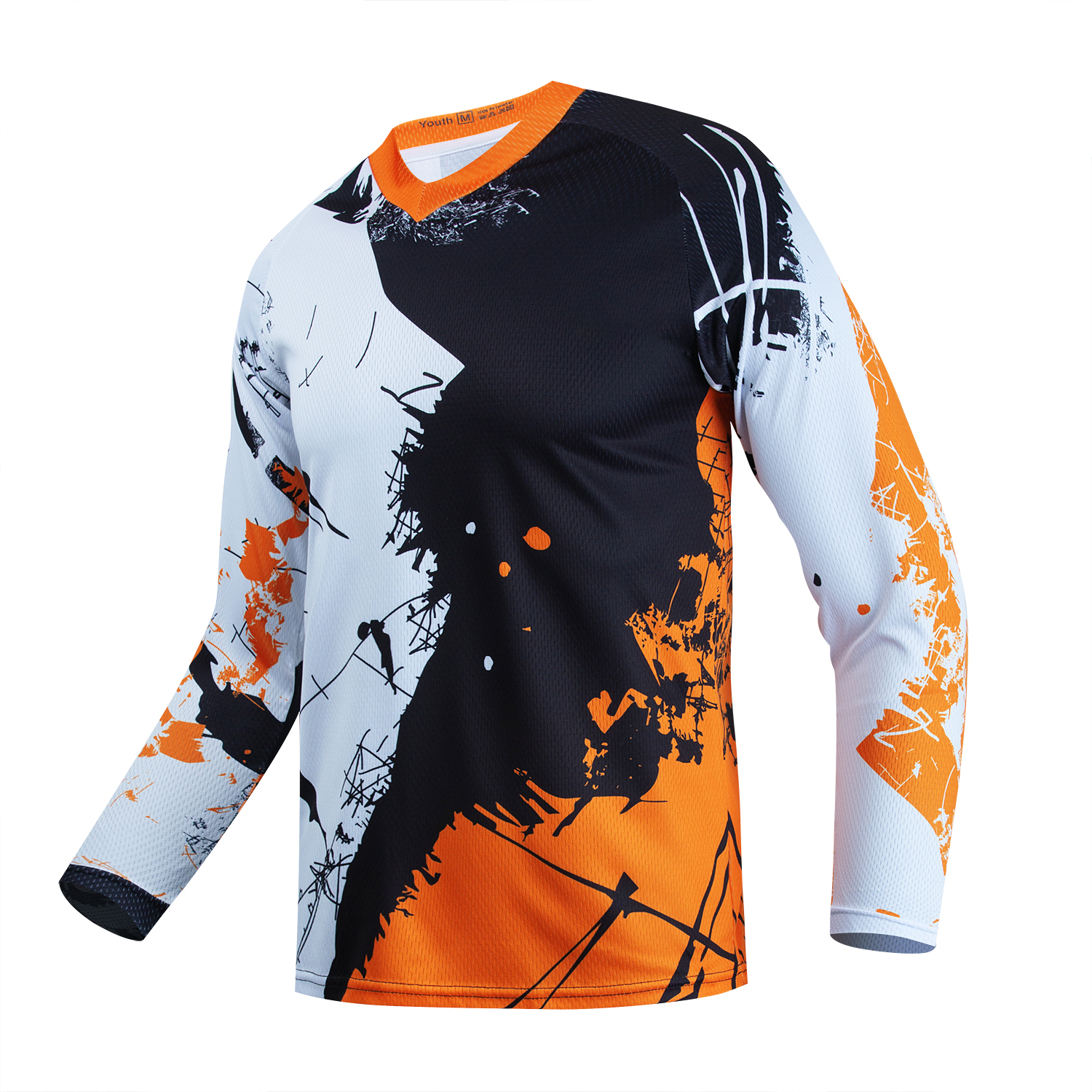 Youth Bike Shirt Cycling Jersey Girl Boy Long Sleeve Child Bicycle Downhill Tops - Picture 17 of 24