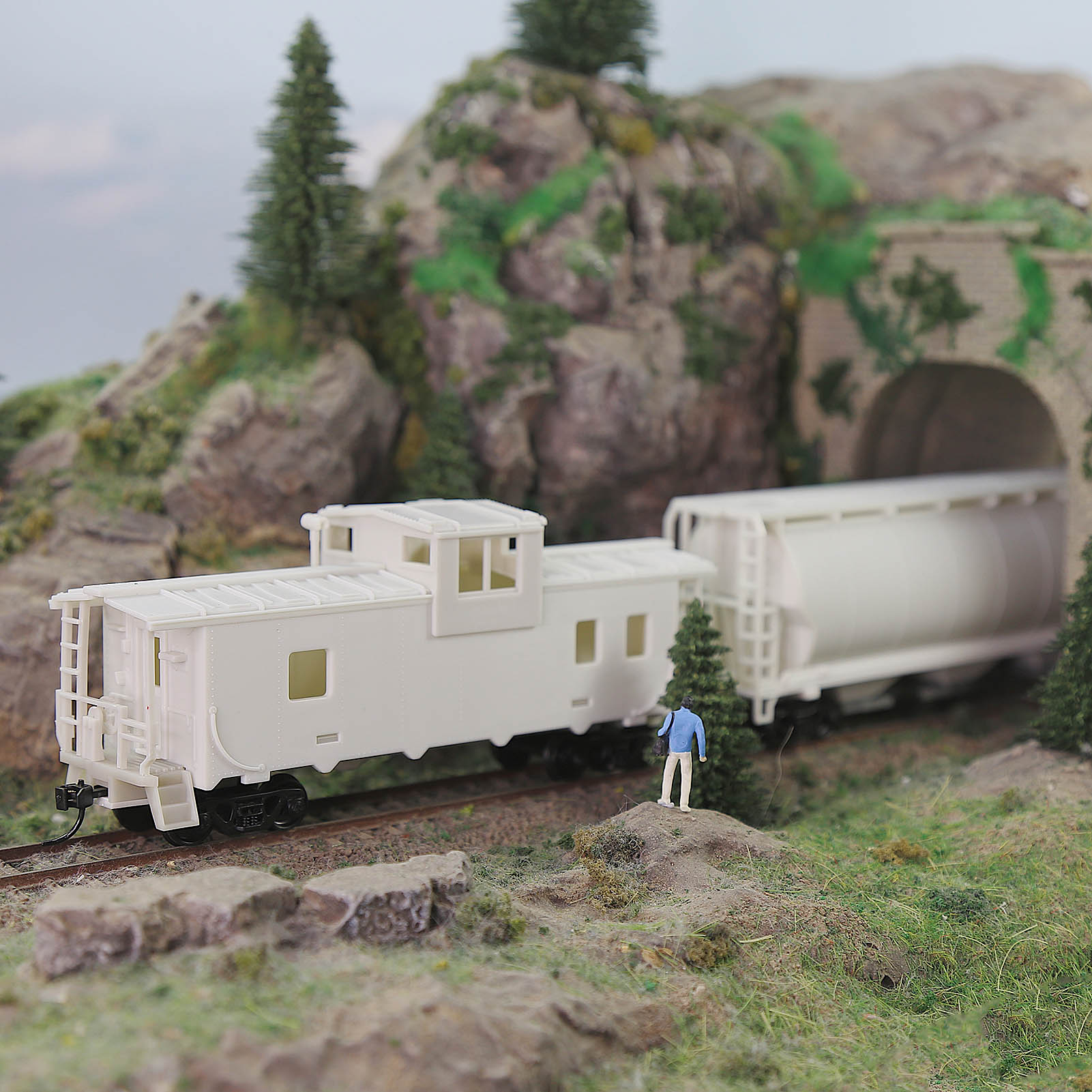 C8763JJ Model Train 1:87 Blanc Fourgon Queue Non Peint 36 Pieds Vision élargie - Picture 10 of 10