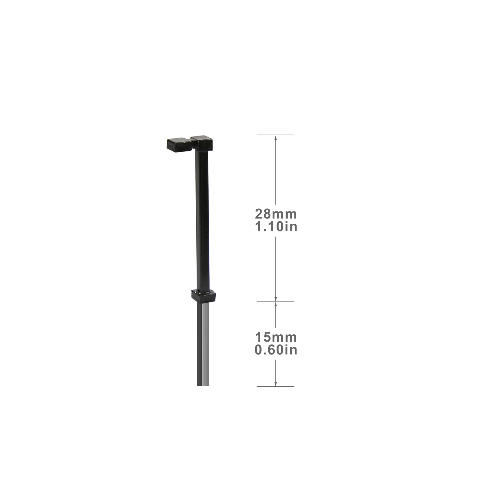Lámpara de metal a escala TT HO Evemodel 10 piezas blanco brillante poste negro negro - Imagen 7 de 8