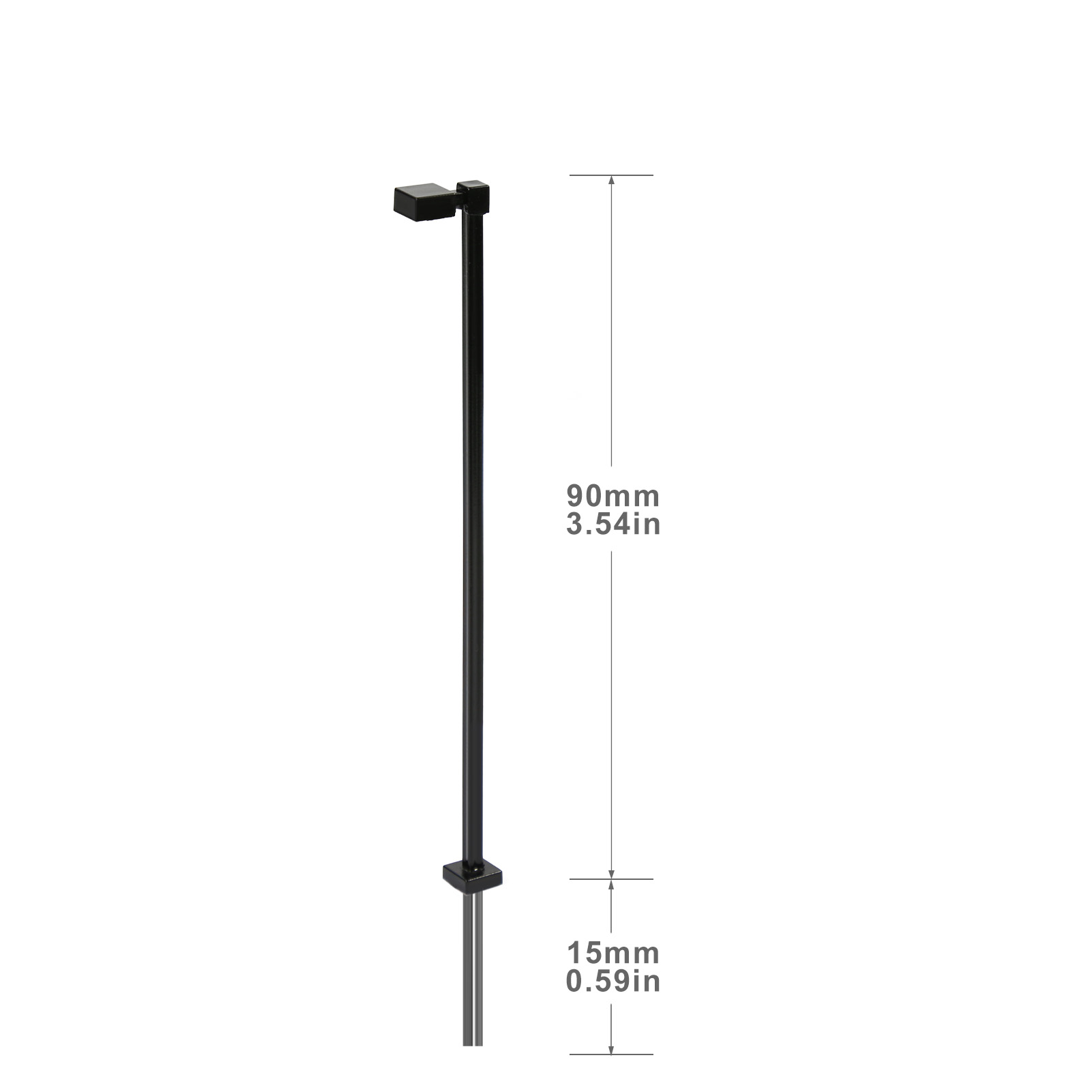Evemodel 10pcs OO HO TT Scale Metal Lamps White LED Street Light Black Pole - Picture 8 of 9