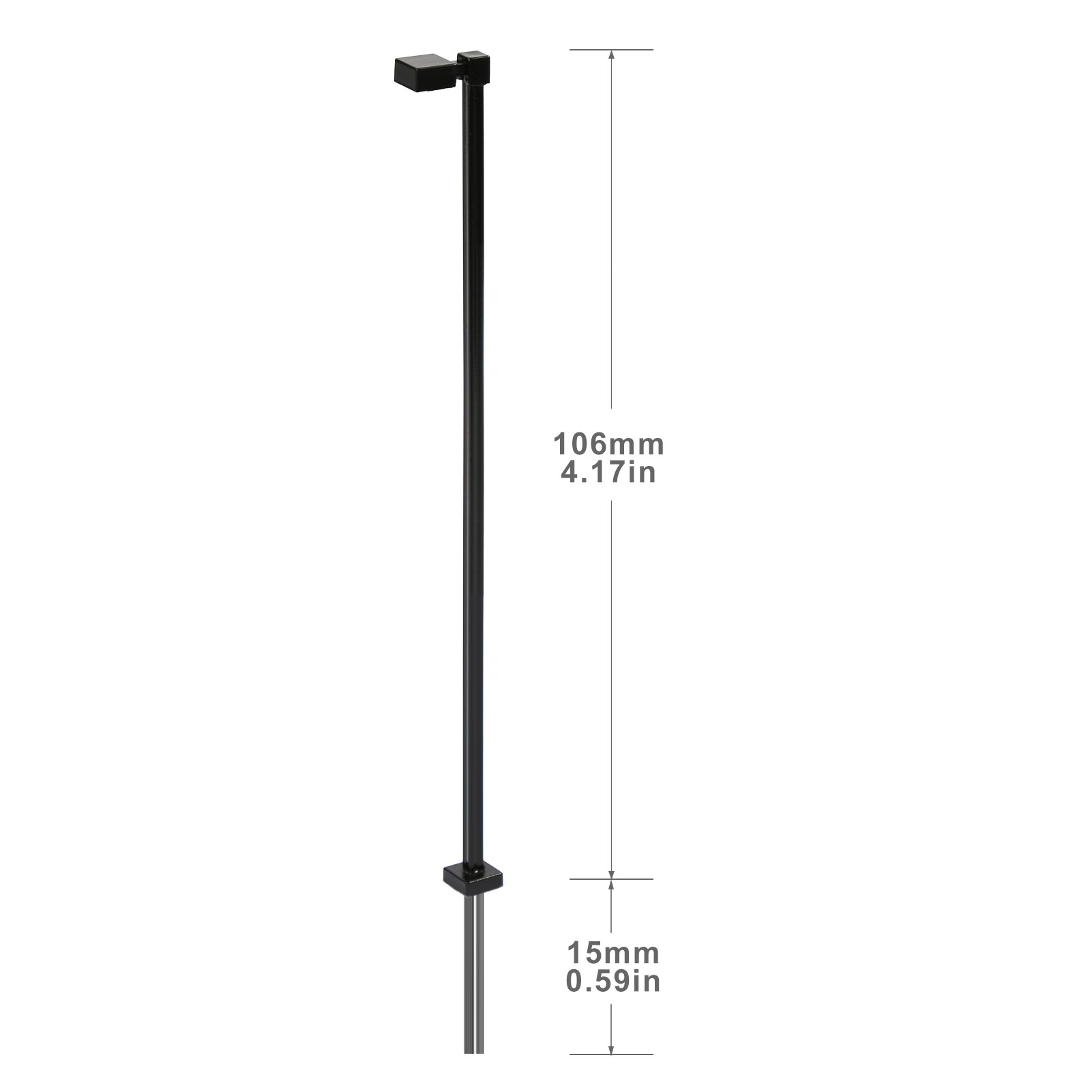 Evemodel 10pcs OO HO TT Scale Metal Lamps White LED Street Light Black Pole - Picture 9 of 9