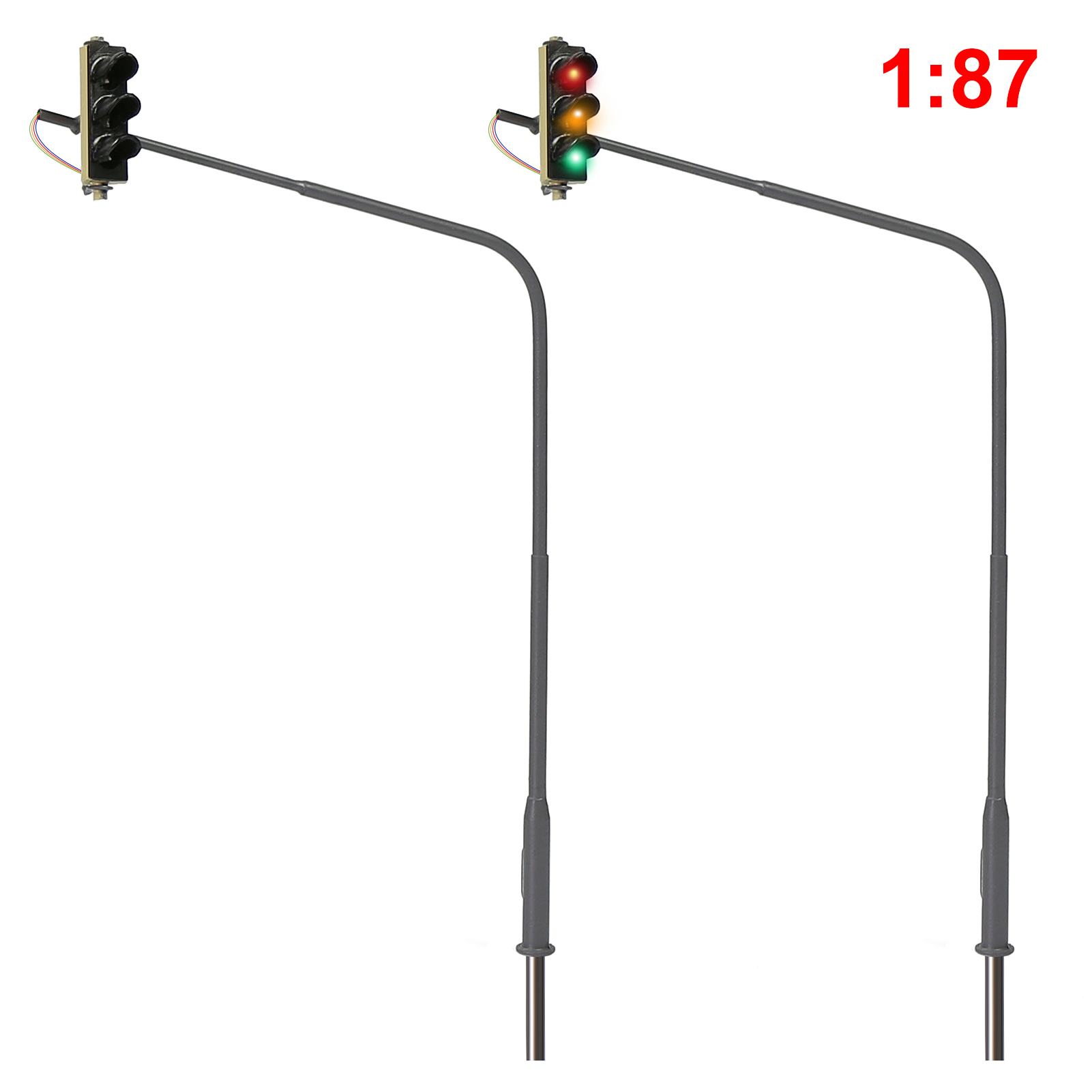 Evemodel HO Scale Traffic Light Block Hanging Signal for Model Layout Pack of 2 - Picture 9 of 9