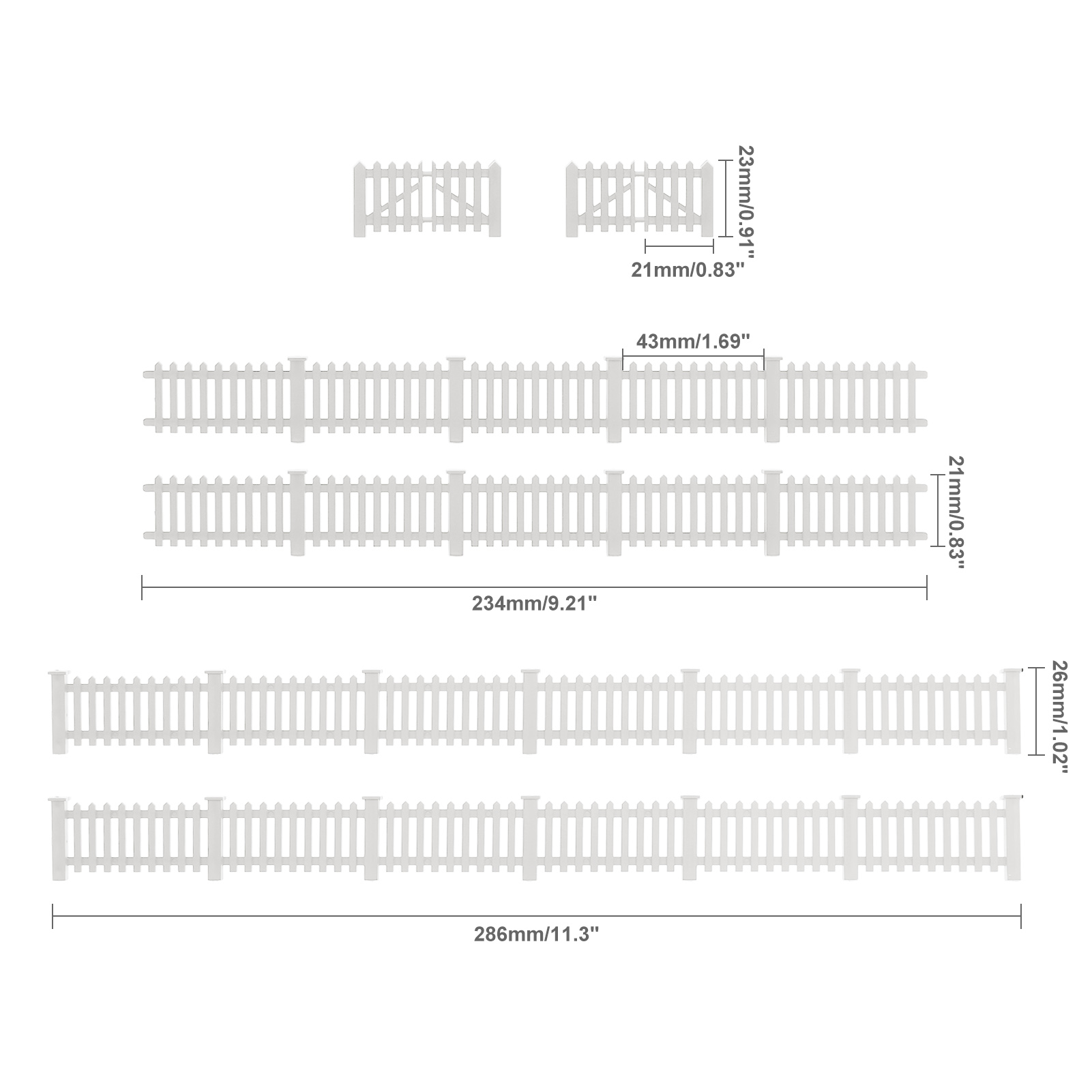 1 Set Unbemalte Spur Modell Zaun Modellbahn Minigardendekor Mini Garten Dekor - Picture 10 of 13