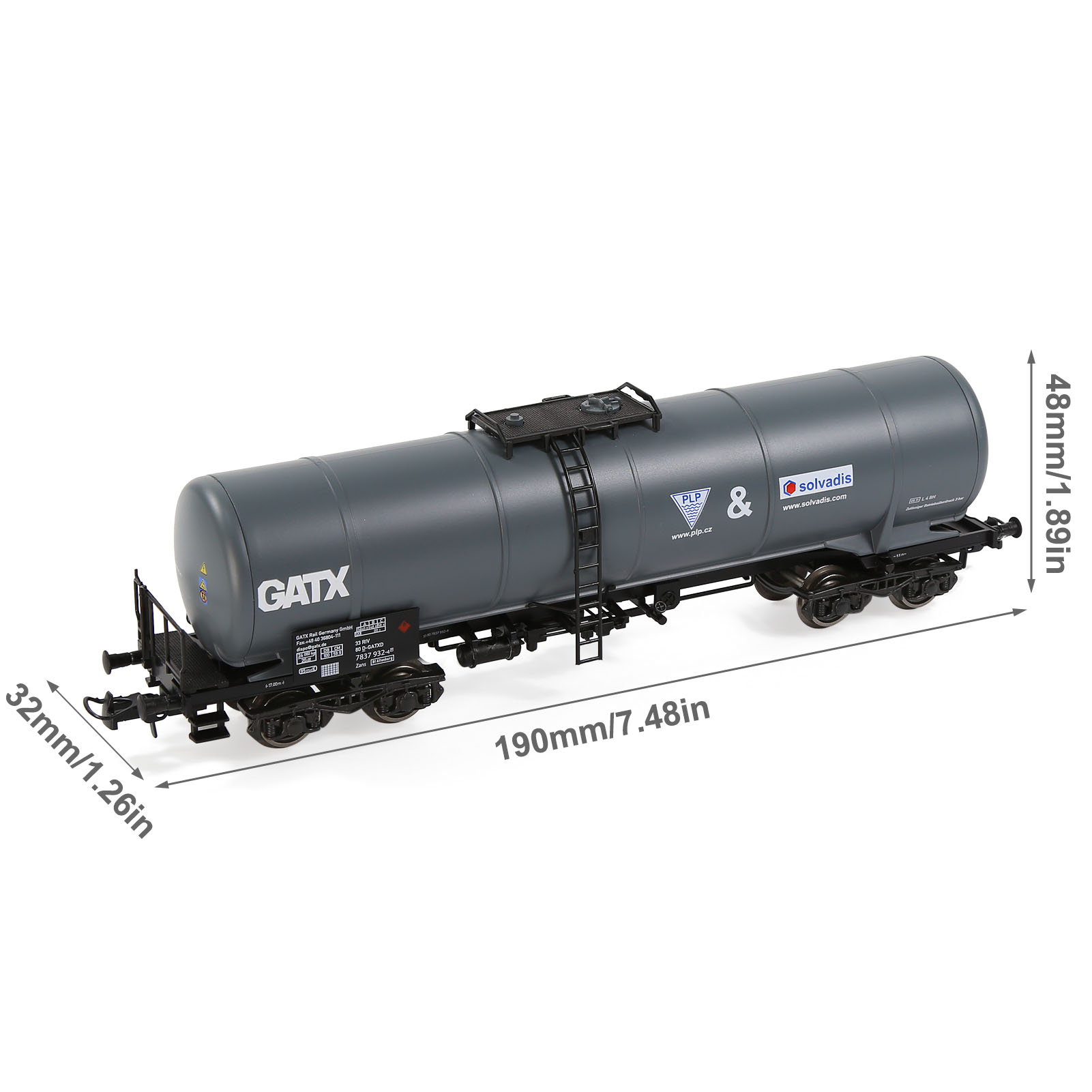 1 Stück Modell Bahn Zug Kesselwagen Spur H0 1:87 Öltankwagen C8768 - Picture 7 of 13