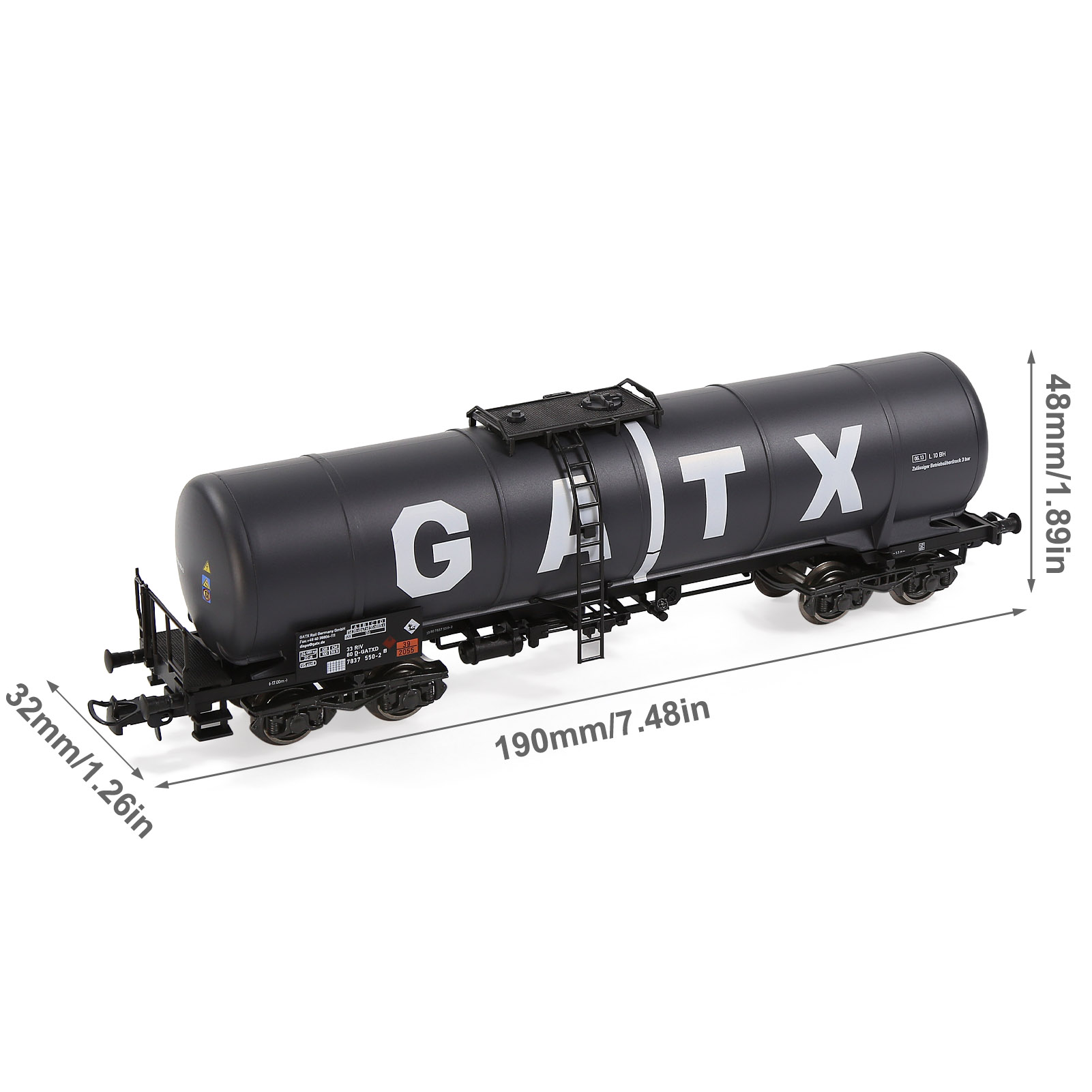 1 Stück Modell Bahn Zug Kesselwagen Spur H0 1:87 Öltankwagen C8768 - Picture 8 of 13