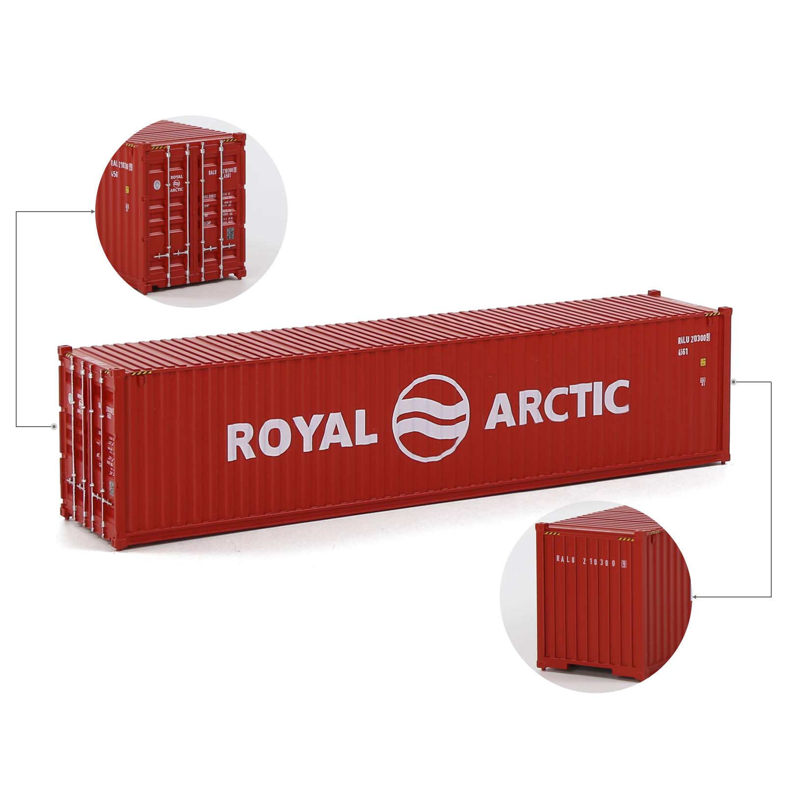 Evemodel Scala HO 1:87 40ft Contenitore di spedizione 40' Hi-cubes Cargo Box - Foto 8 di 19