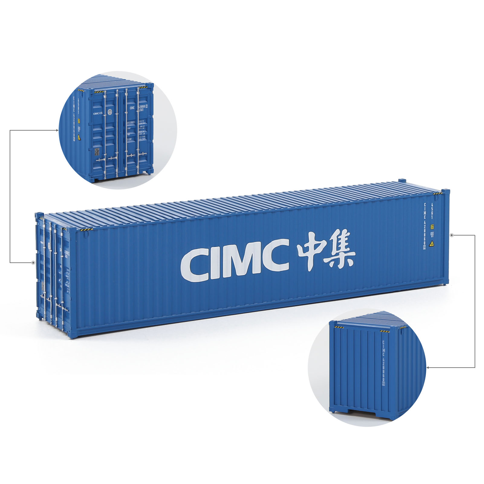 Evemodel Scala HO 1:87 40ft Contenitore di spedizione 40' Hi-cubes Cargo Box - Foto 9 di 19