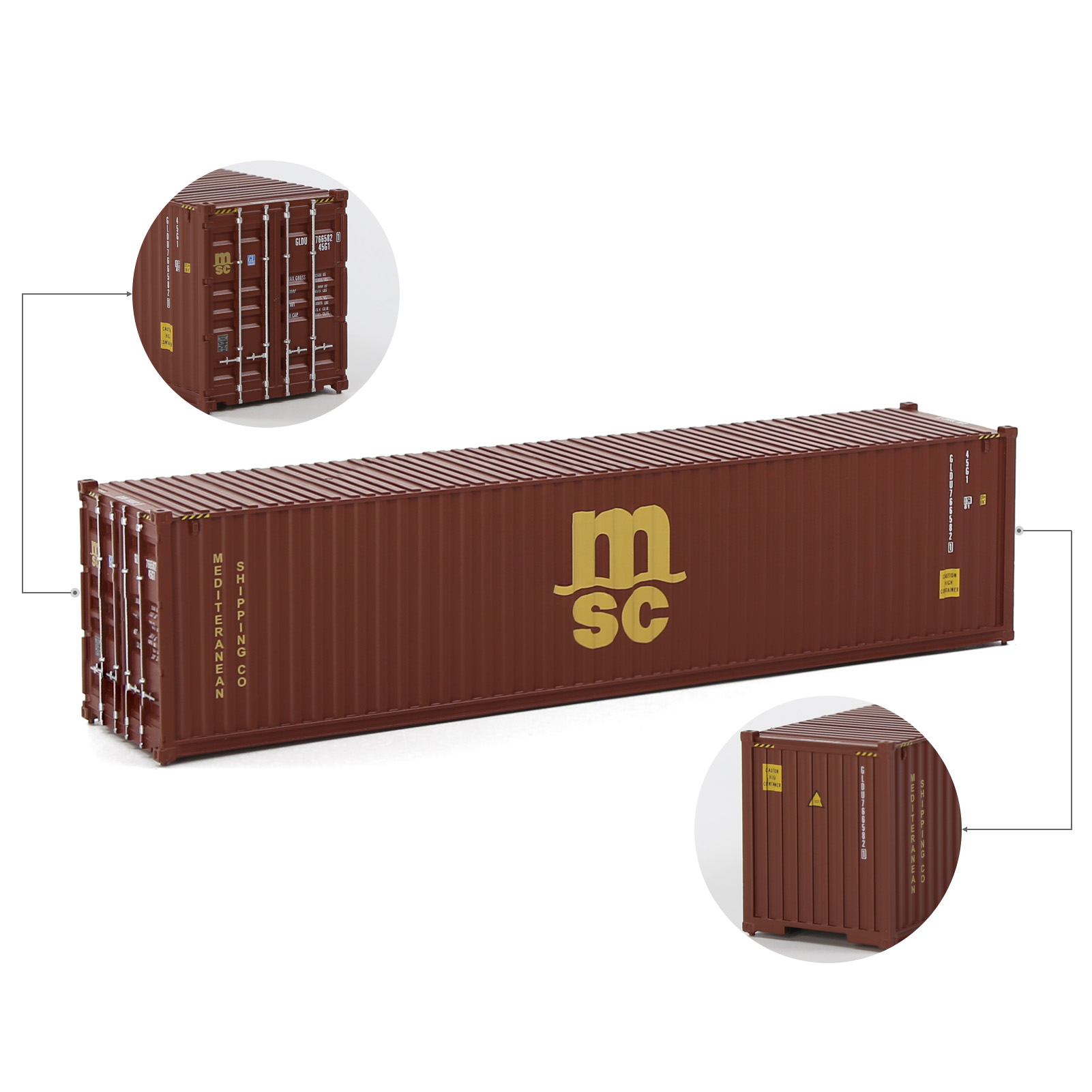 Evemodel Scala HO 1:87 40ft Contenitore di spedizione 40' Hi-cubes Cargo Box - Foto 12 di 19