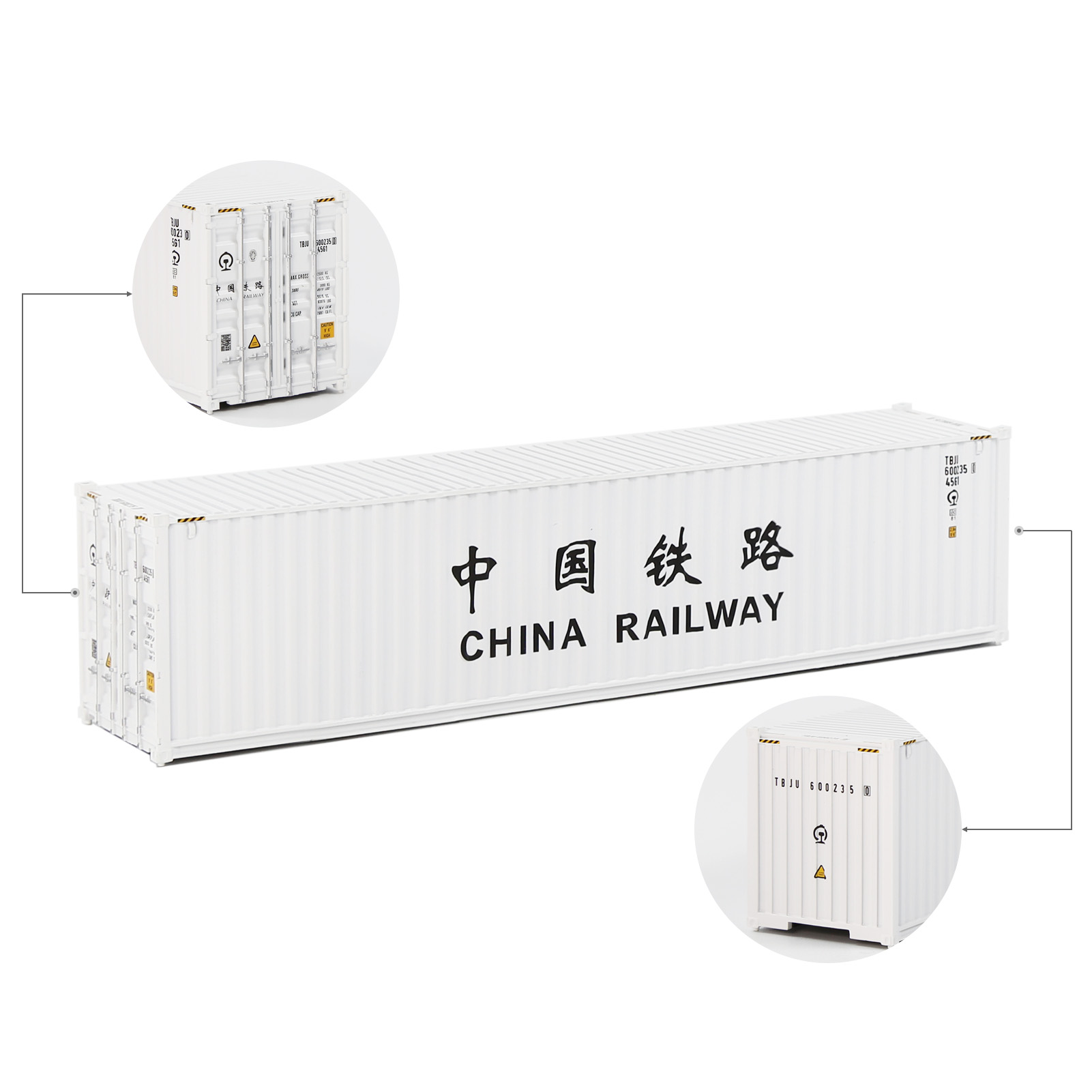 Evemodel Scala HO 1:87 40ft Contenitore di spedizione 40' Hi-cubes Cargo Box - Foto 15 di 19