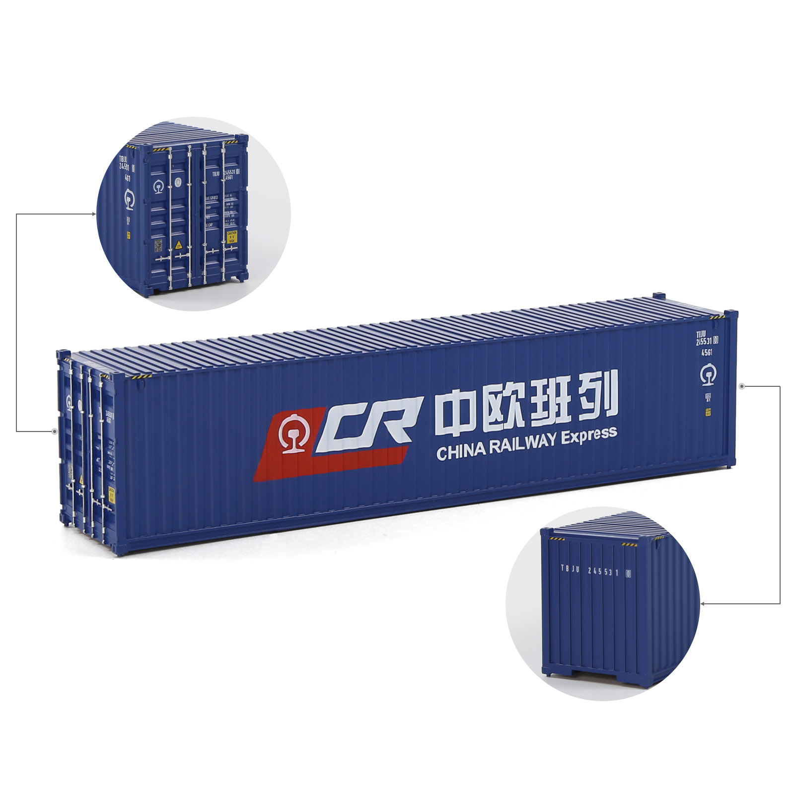 Evemodel Scala HO 1:87 40ft Contenitore di spedizione 40' Hi-cubes Cargo Box - Foto 18 di 19
