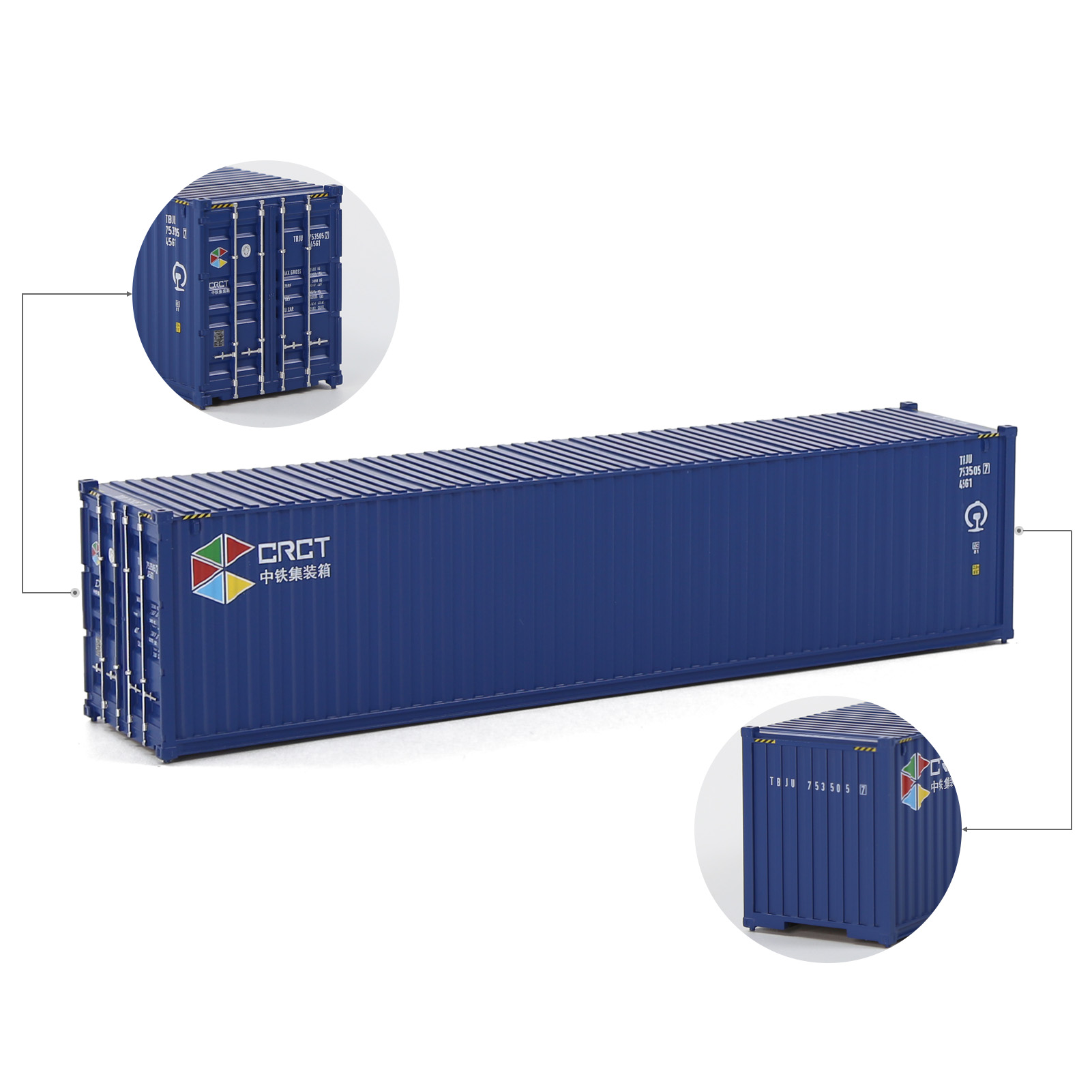 Evemodel Scala HO 1:87 40ft Contenitore di spedizione 40' Hi-cubes Cargo Box - Foto 19 di 19