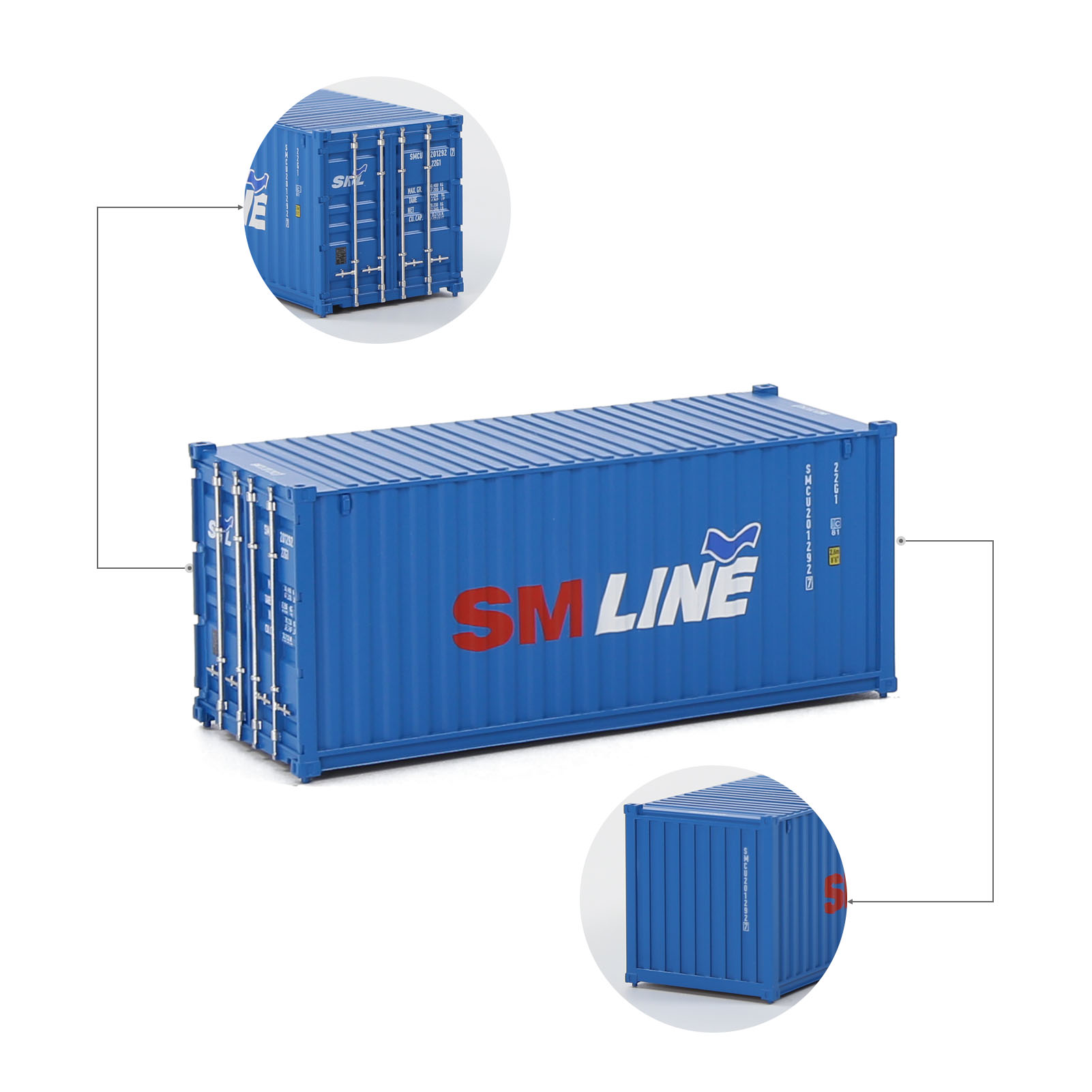 Evemodel HO Scale 1:87 20ft Shipping Container 20' Cargo Box Model Railway C8726 - Picture 9 of 20