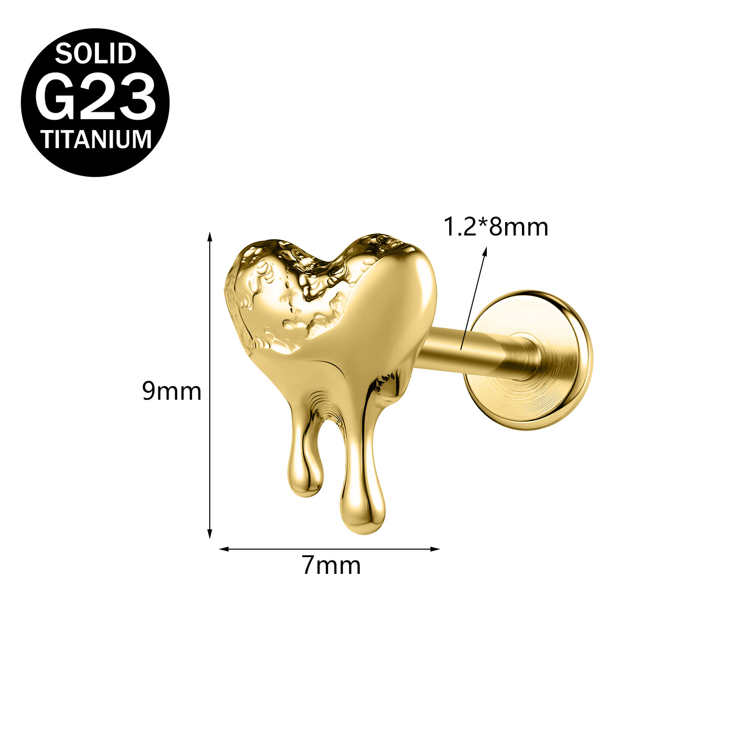 1 Piece 16G Titanium Steel Labret Lip Ring CZ Tragus Stud Monroe Medusa Piercing - Picture 38 of 85