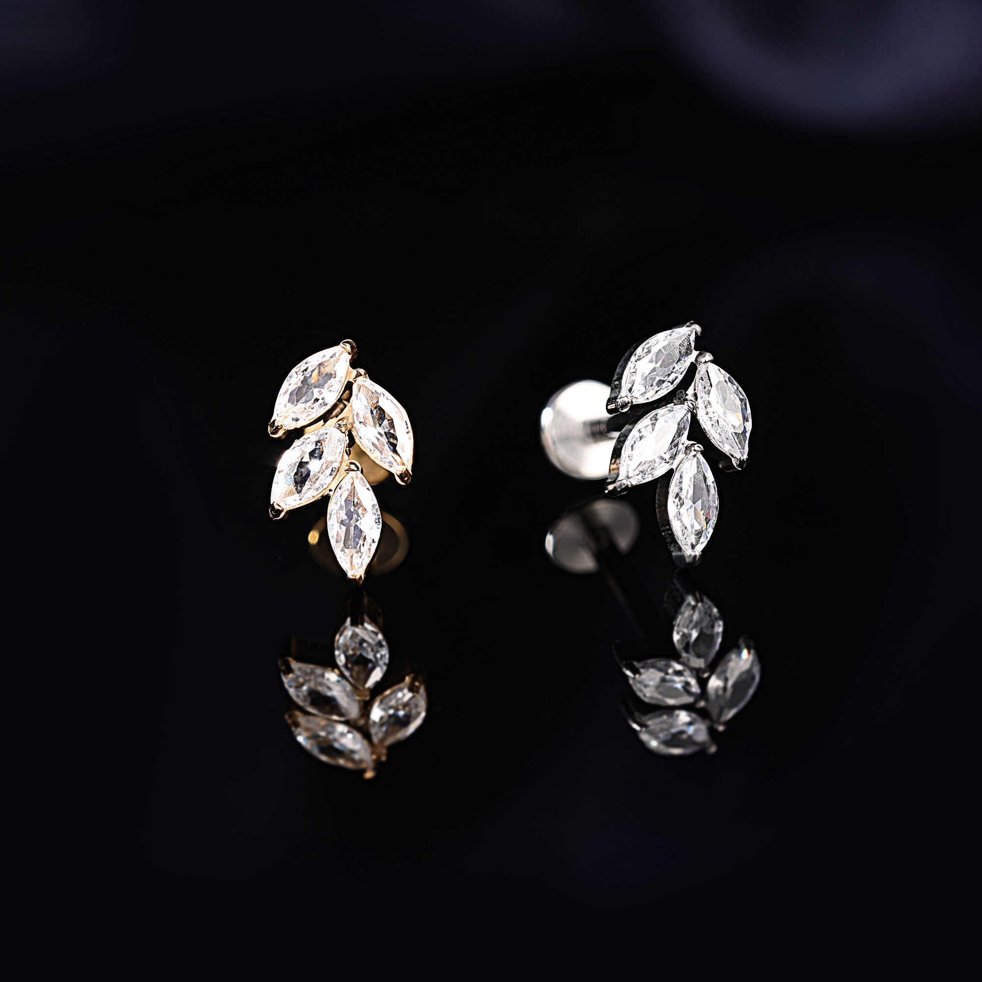 1 Piece 16G Titanium Steel Labret Lip Ring CZ Tragus Stud Monroe Medusa Piercing - Picture 81 of 85