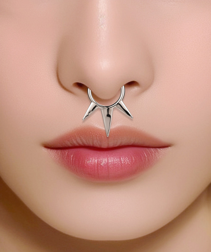 1 PC Stainless Steel Nose Cuff Non Piercing Nose Ring Faux Septum Punk Jewelry