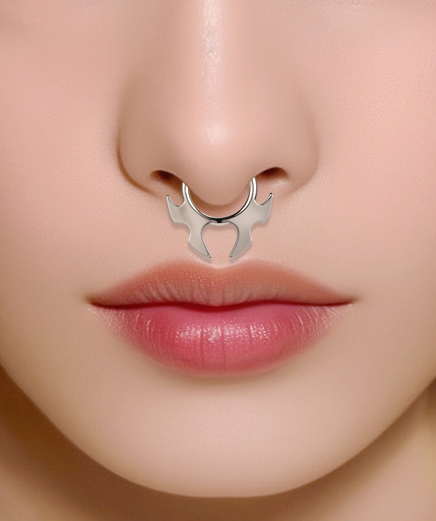 1 PC Stainless Steel Nose Cuff Non Piercing Nose Ring Faux Septum Punk Jewelry