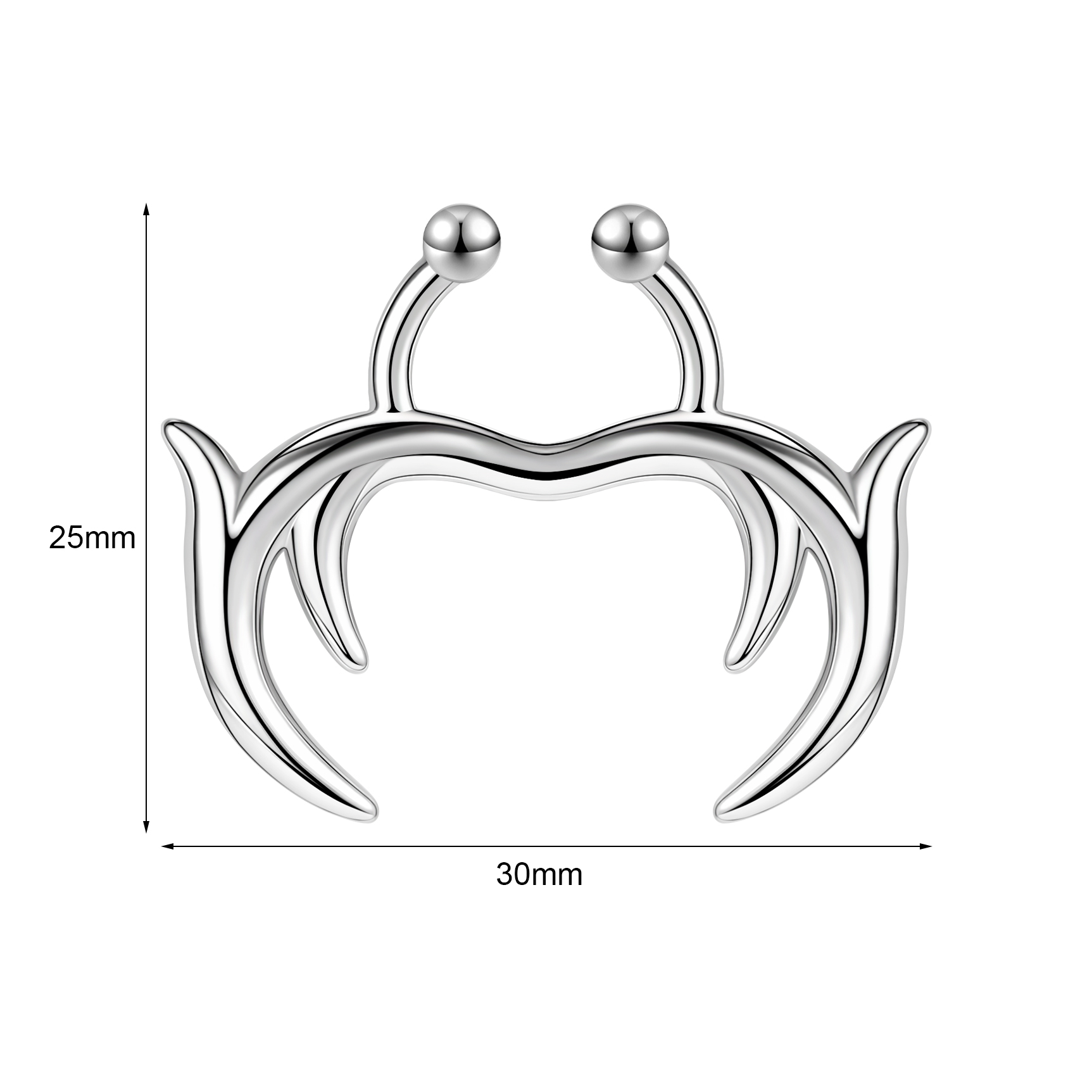 1 PC Stainless Steel Nose Cuff Non Piercing Nose Ring Faux Septum Punk Jewelry