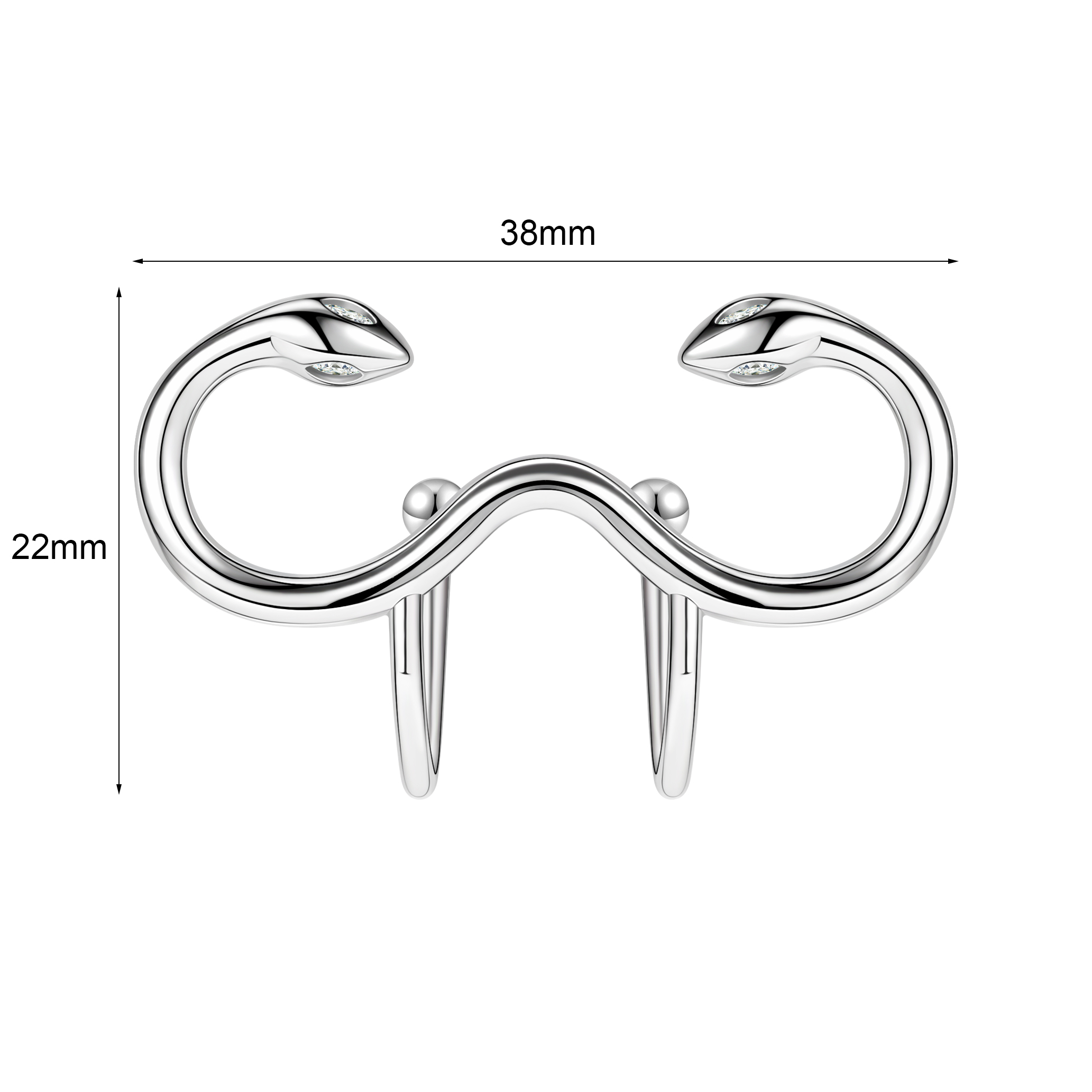 1 PC Stainless Steel Nose Cuff Non Piercing Nose Ring Faux Septum Punk Jewelry